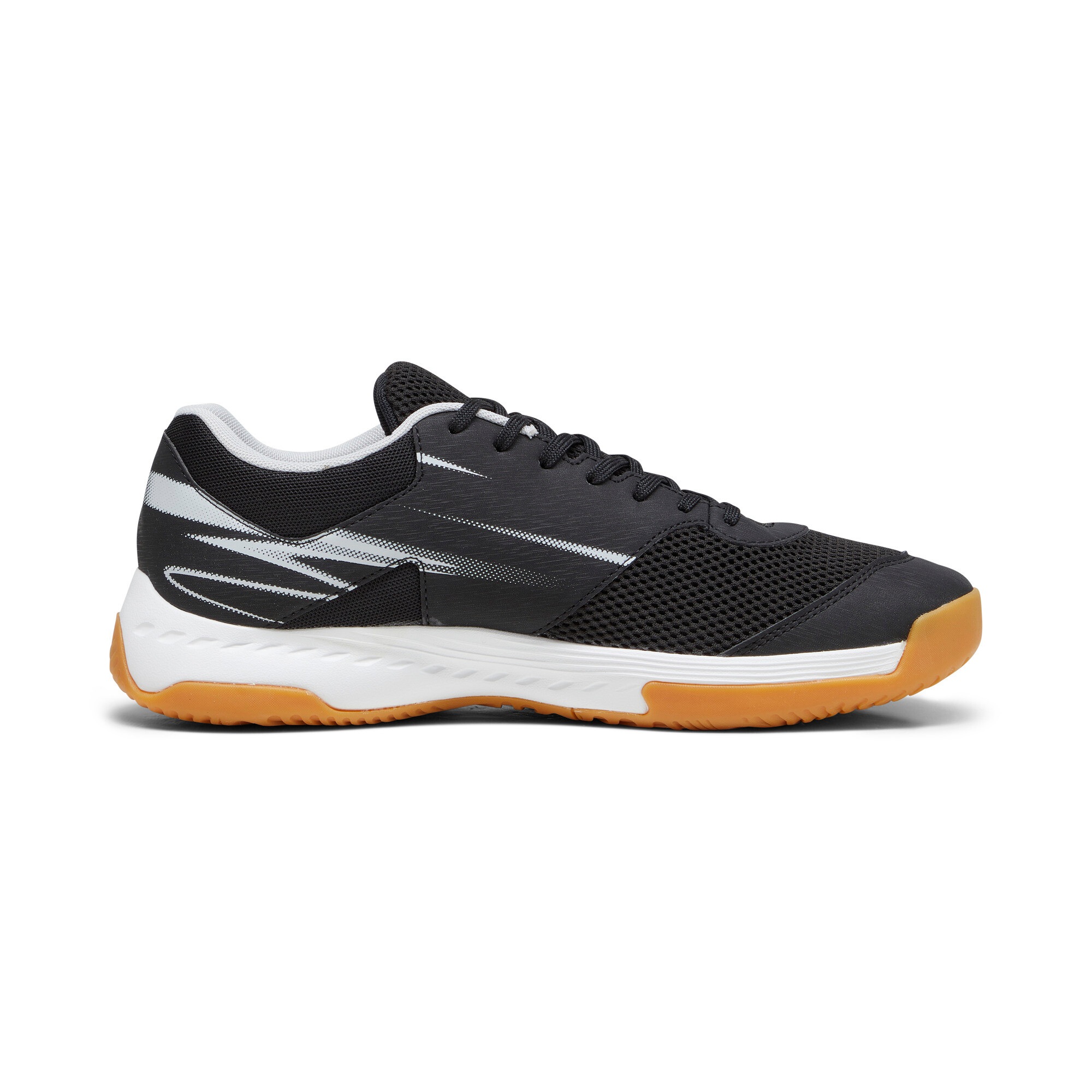 Hallenschuh PUMA "VARION II", Damen, Gr. 42, bunt (puma schwarz, cool light gray, gelb blaze, gum), Synthetik, Textil, mehrfarbig, Schuhe Hallenschuh, mit Gummilaufsohle und leichtem Profil, mit Schnürverschluss 3