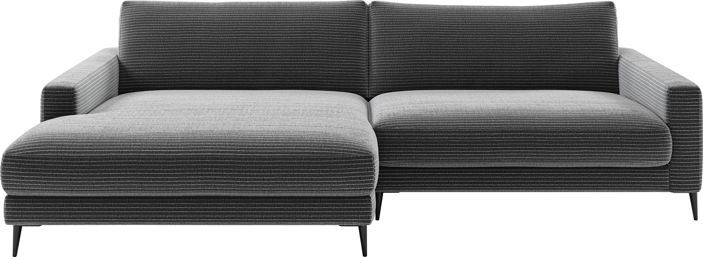 Home affaire Ecksofa "Downtown, B/T/H: 272/190/84 cm L-Form" weicher Sitzkomfort auch in Cord und Bouclé, incl. Zierkissen