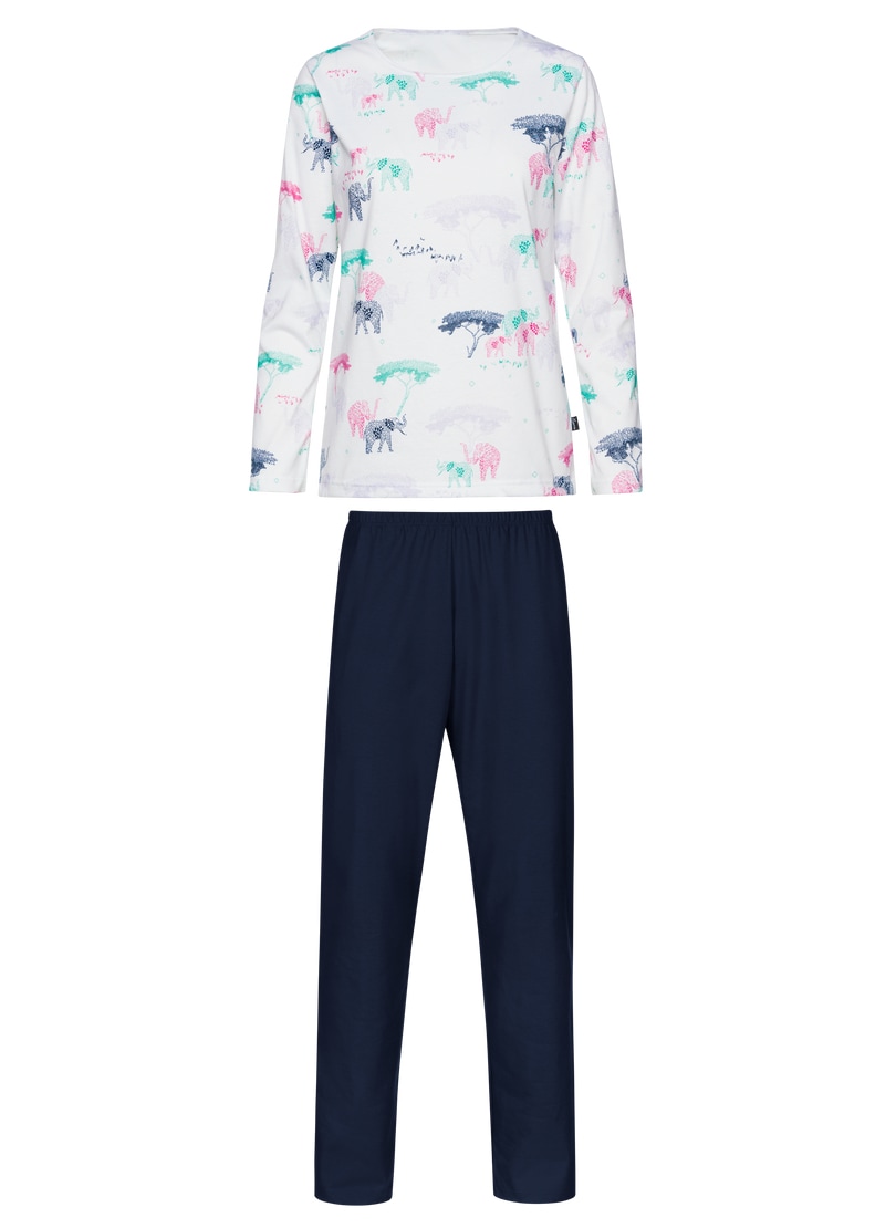 Trigema Schlafanzug »TRIGEMA Pyjama mit Safari-Print«, (1 tlg.)