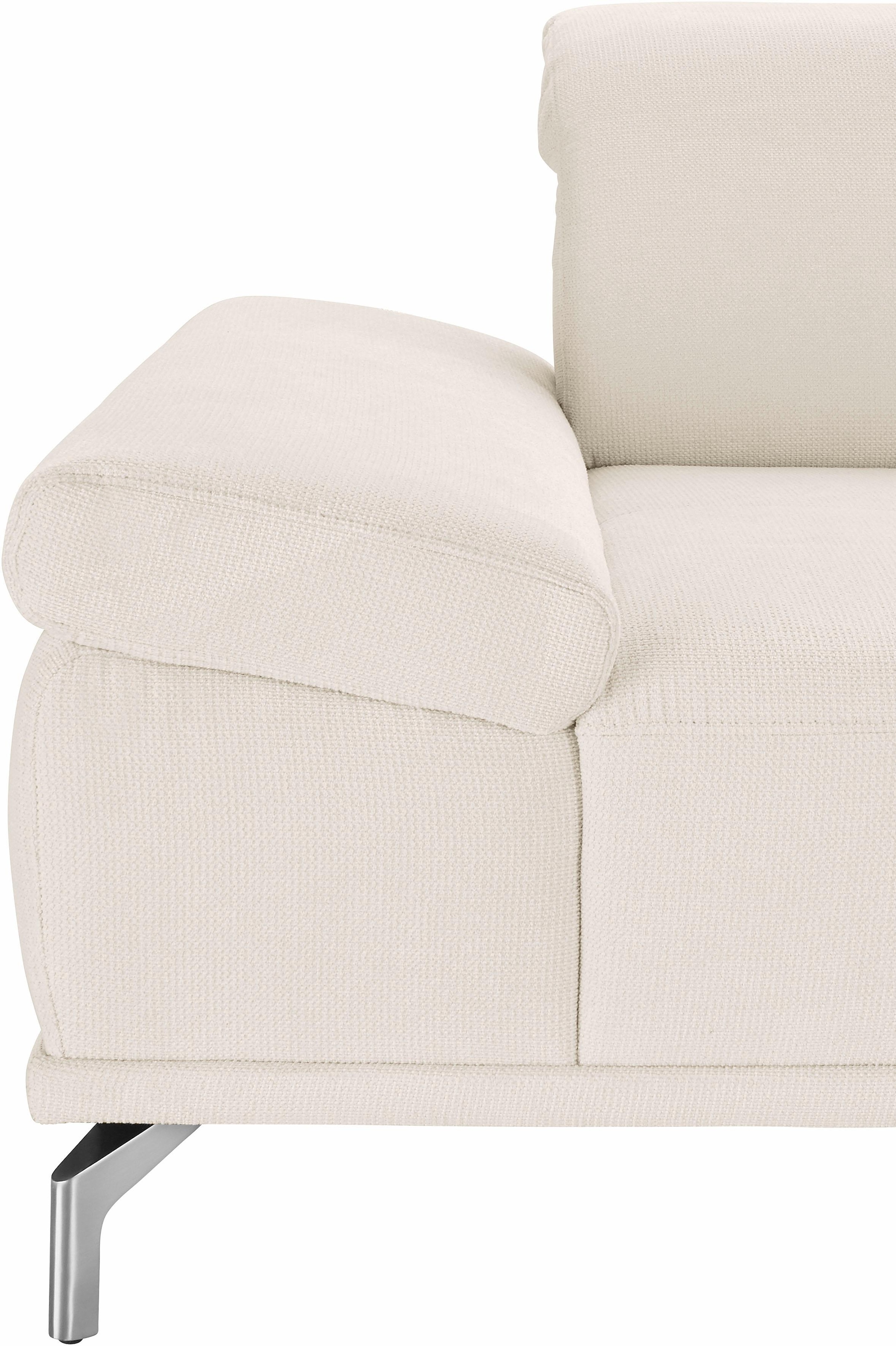 Places of Style Ecksofa »Caluna«, Inkl.Sitztiefenverstellung, wahlweise mit Kopf- und Armteilverstellung