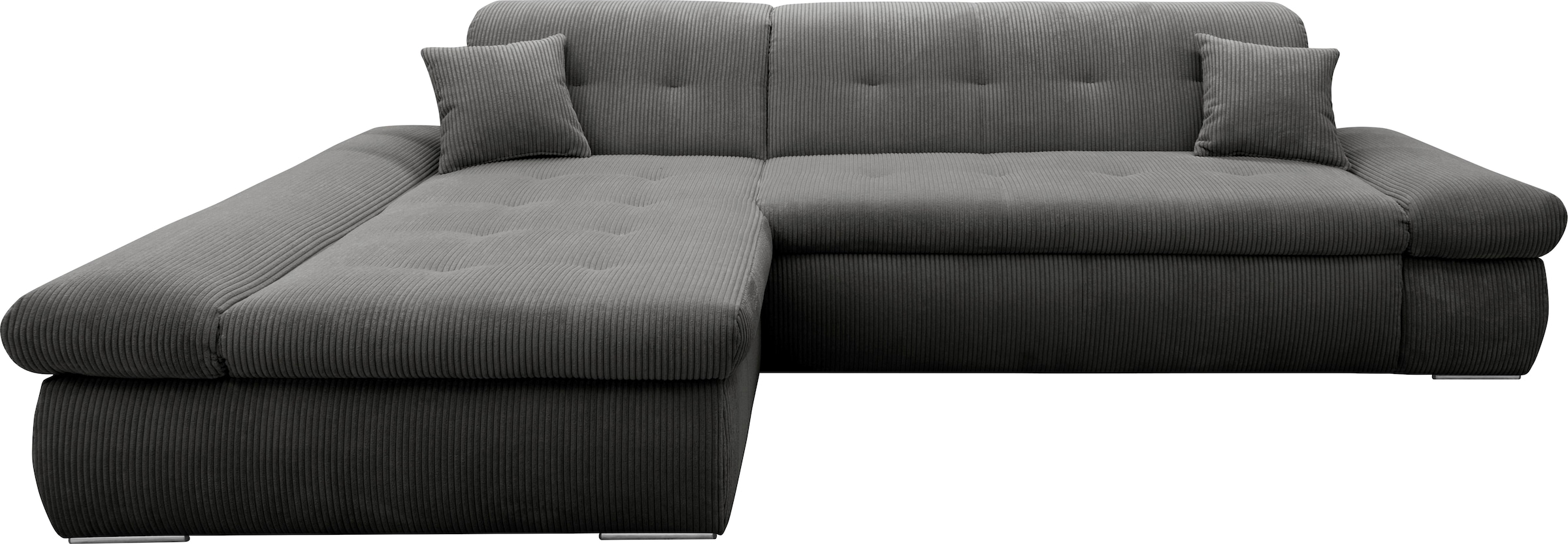 DOMO collection Ecksofa »Moric, L-Form, XXL-Sofa - Breite 300cm«, wahlweise mit Bettfunktion und Armteilverstellung, Cord