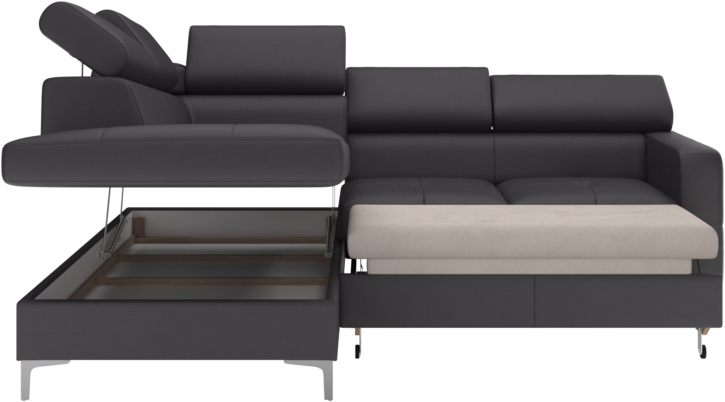 COTTA Ecksofa »Sammy L-Form«, mit Kopfteilverstellung, wahlweise mit Bettfunktion & Bettkasten