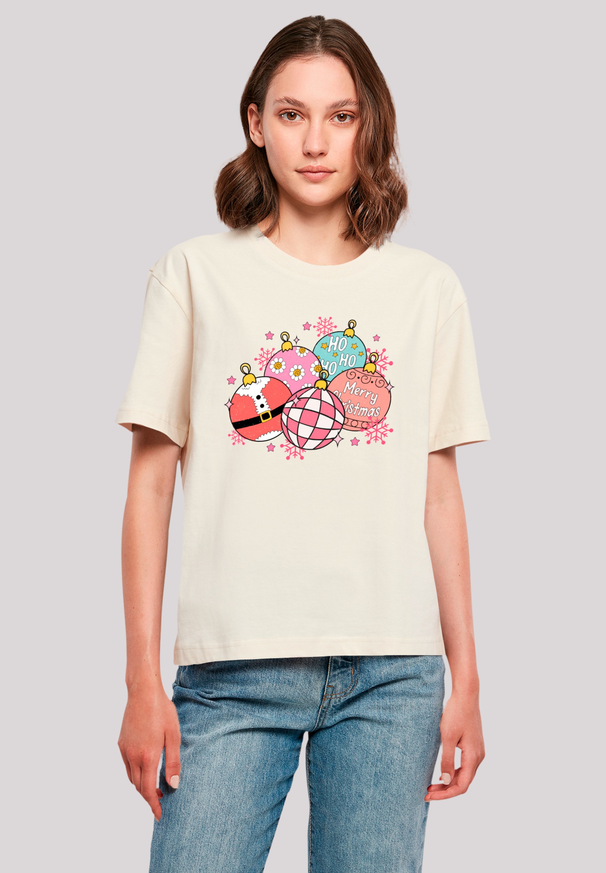 F4NT4STIC Marškinėliai »Weihnachten Pink Cute Ch...