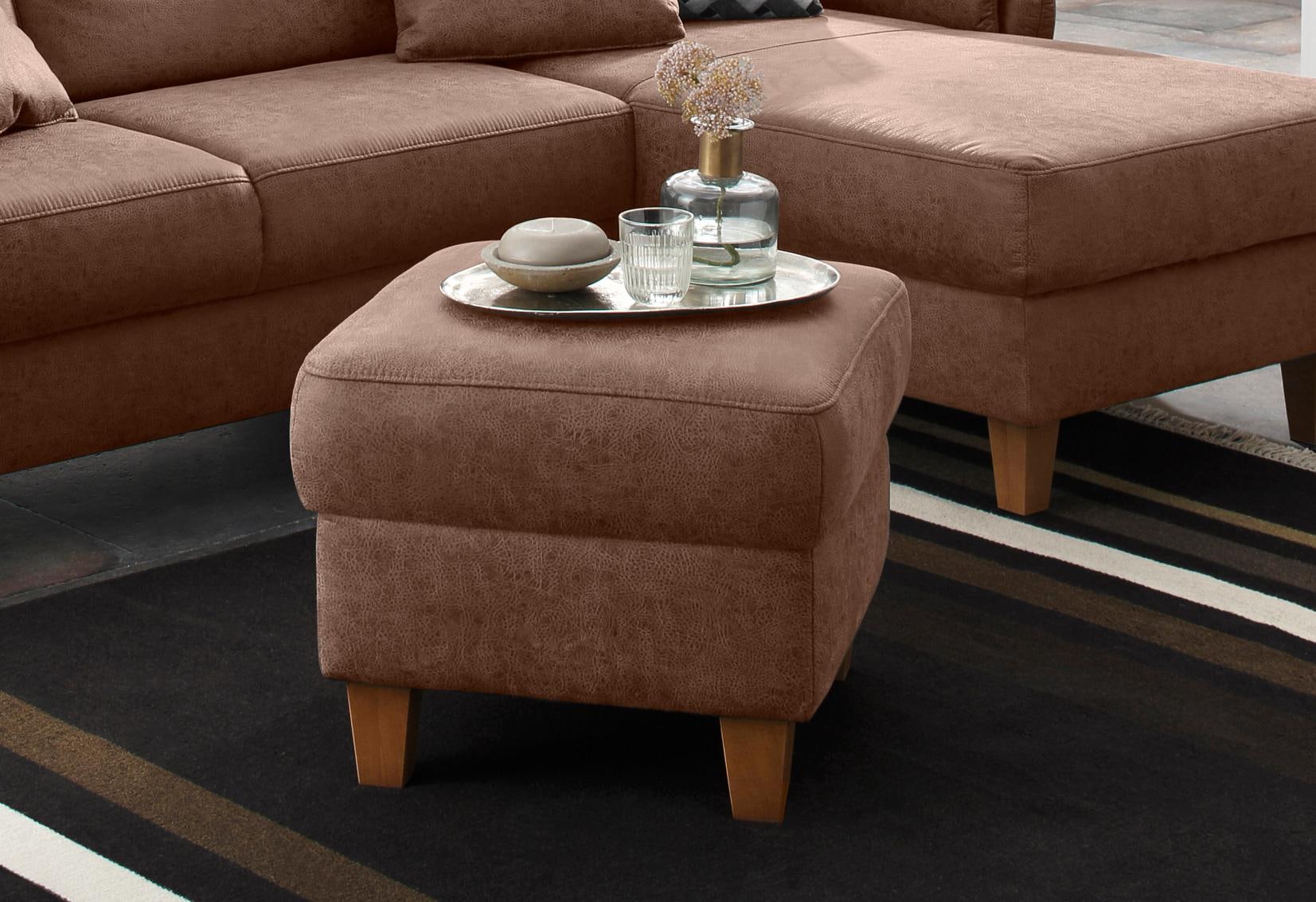 Home affaire Polsterhocker "Palmera, B: 58 cm" mit Stauraum, Federkern günstig online kaufen