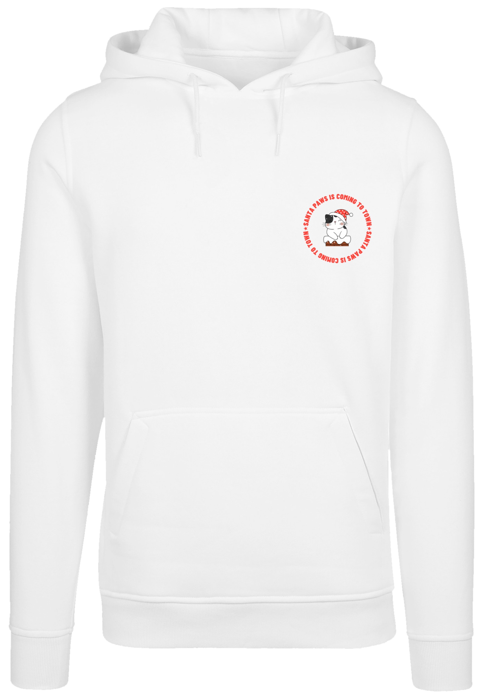 F4NT4STIC Kapuzenpullover "Sansta Paws Christmas Cat Breast", Premium Quali günstig online kaufen