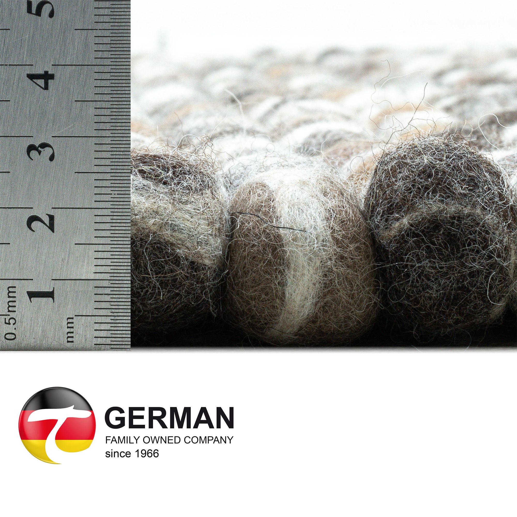 THEKO Wollteppich »Felty 2.2, handgefertigt« rechteckig 22 mm Höhe Filzkugel-Teppich, reine Wolle, auch in rund & als Läufer