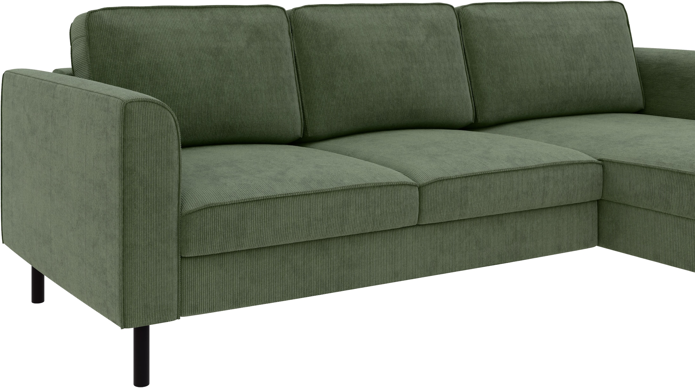 Home affaire Ecksofa »Booster Couch wahlweise mit Schlaffunktion und Bettkasten-auch in Cord«, Recamiere beidseitig montierbar, Sofa in L-Form, 232 cm
