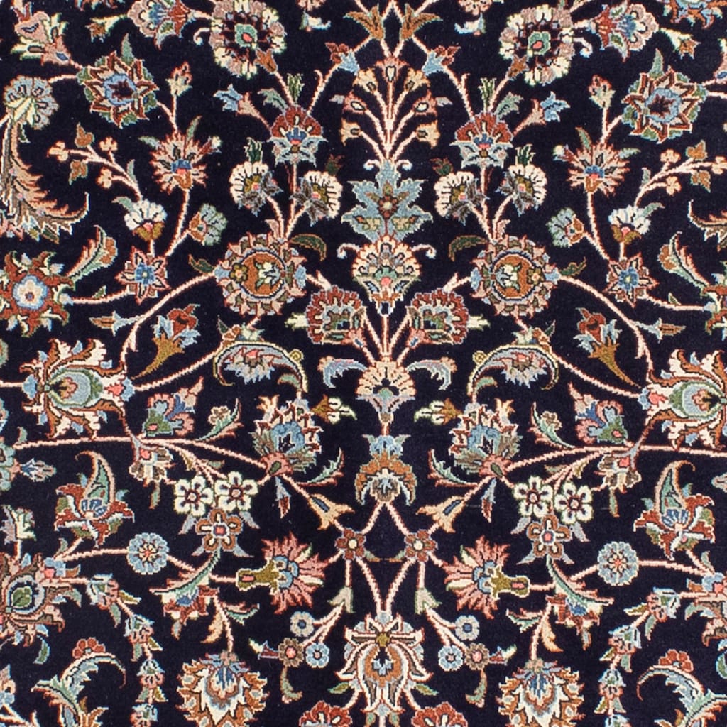 Wohnen Teppiche morgenland Wollteppich »Kaschmar Blumenmuster Nero 294 x 201 cm«, rechteckig, 1 mm Höhe, Unikat mit Zertifikat s
