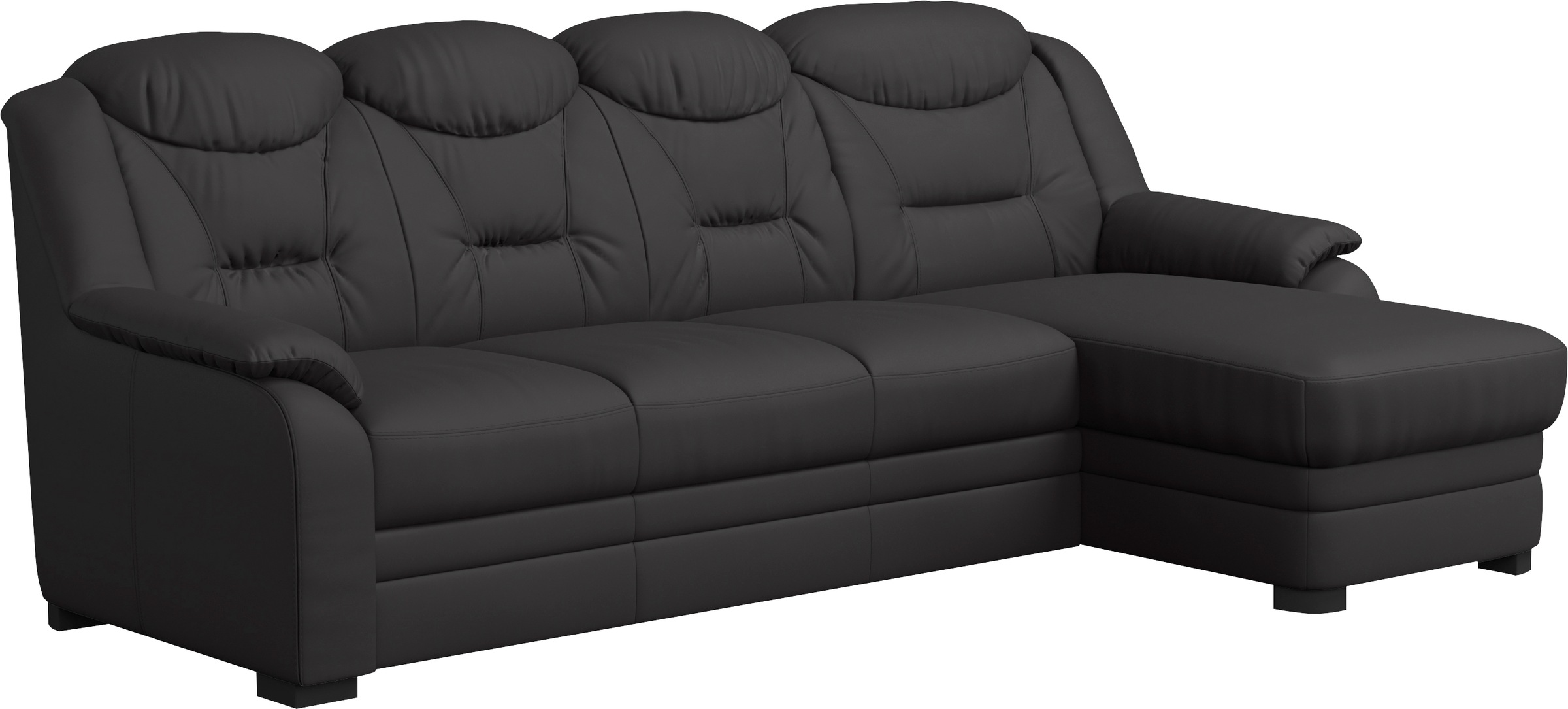 Ecksofa COTTA "Marcus L-Form", schwarz, B:262cm H:99cm T:162cm, 64% Polyurethan, 25% Polyester, 11% Baumwolle, Sofas, Ecksofa, wahlweise mit Bettfunktion 2