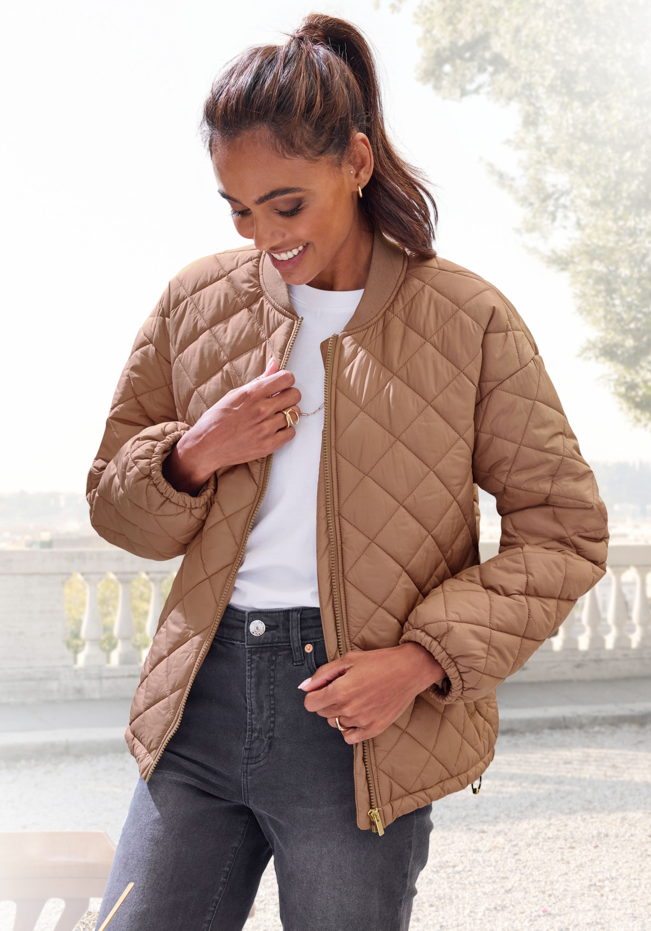 French Connection Steppjacke, mit geripptem Stehkragen günstig online kaufen