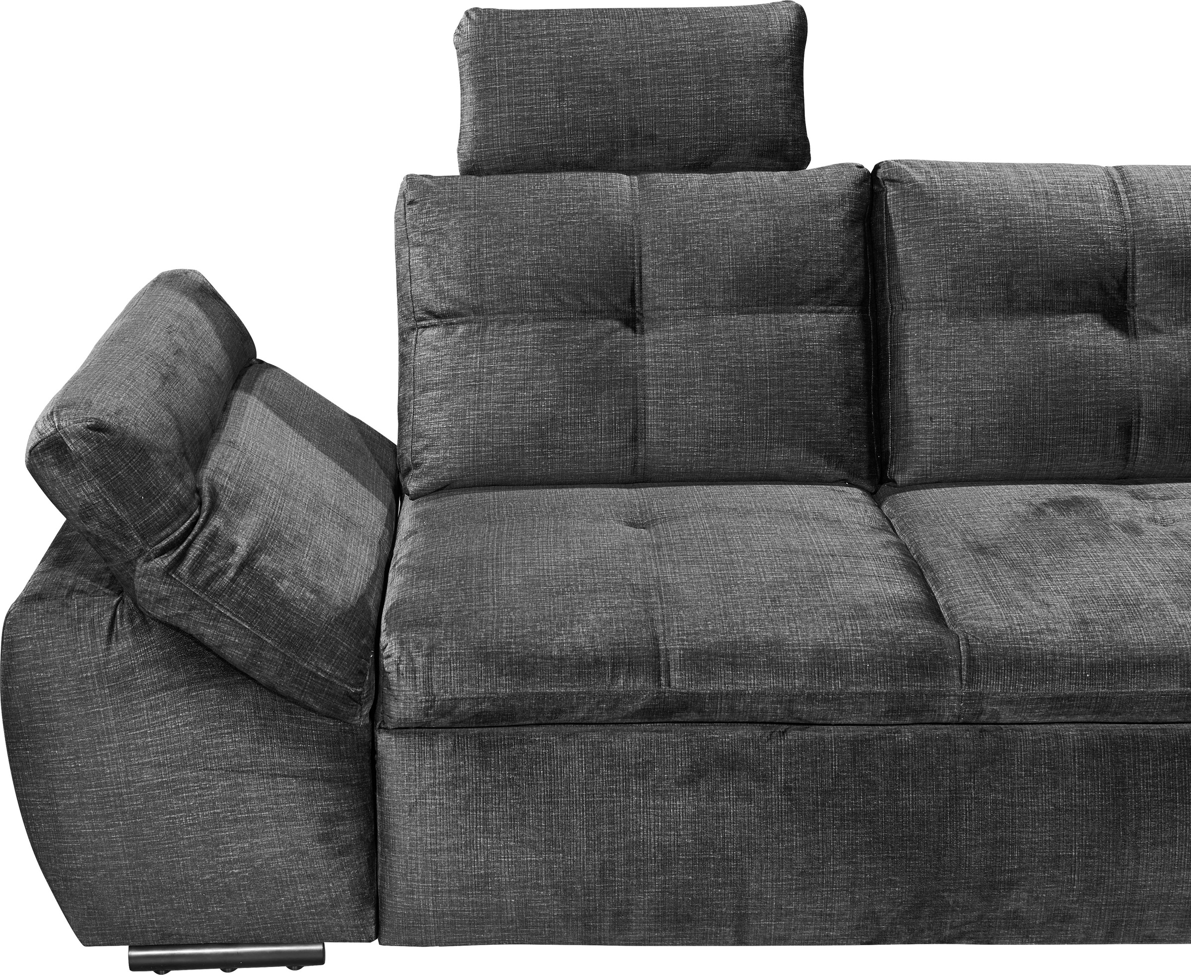 ED EXCITING DESIGN Ecksofa »Alija L-Form«, mit Bettfunktion, Armteilverstellung & Kopfstützen