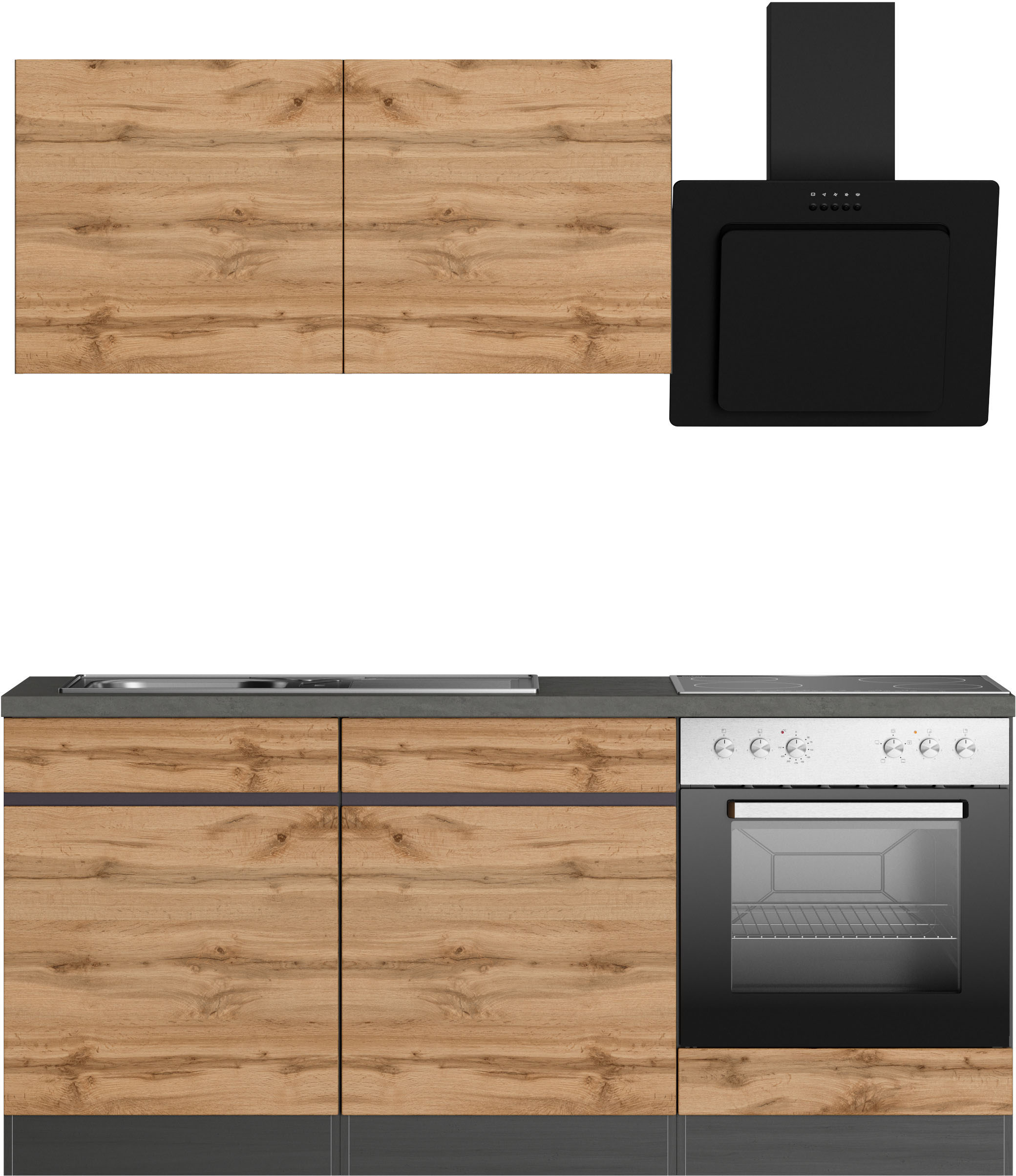 KOCHSTATION "KS-Riesa" Stellbreite 180 cm, wahlweise mit oder ohne E-Geräte