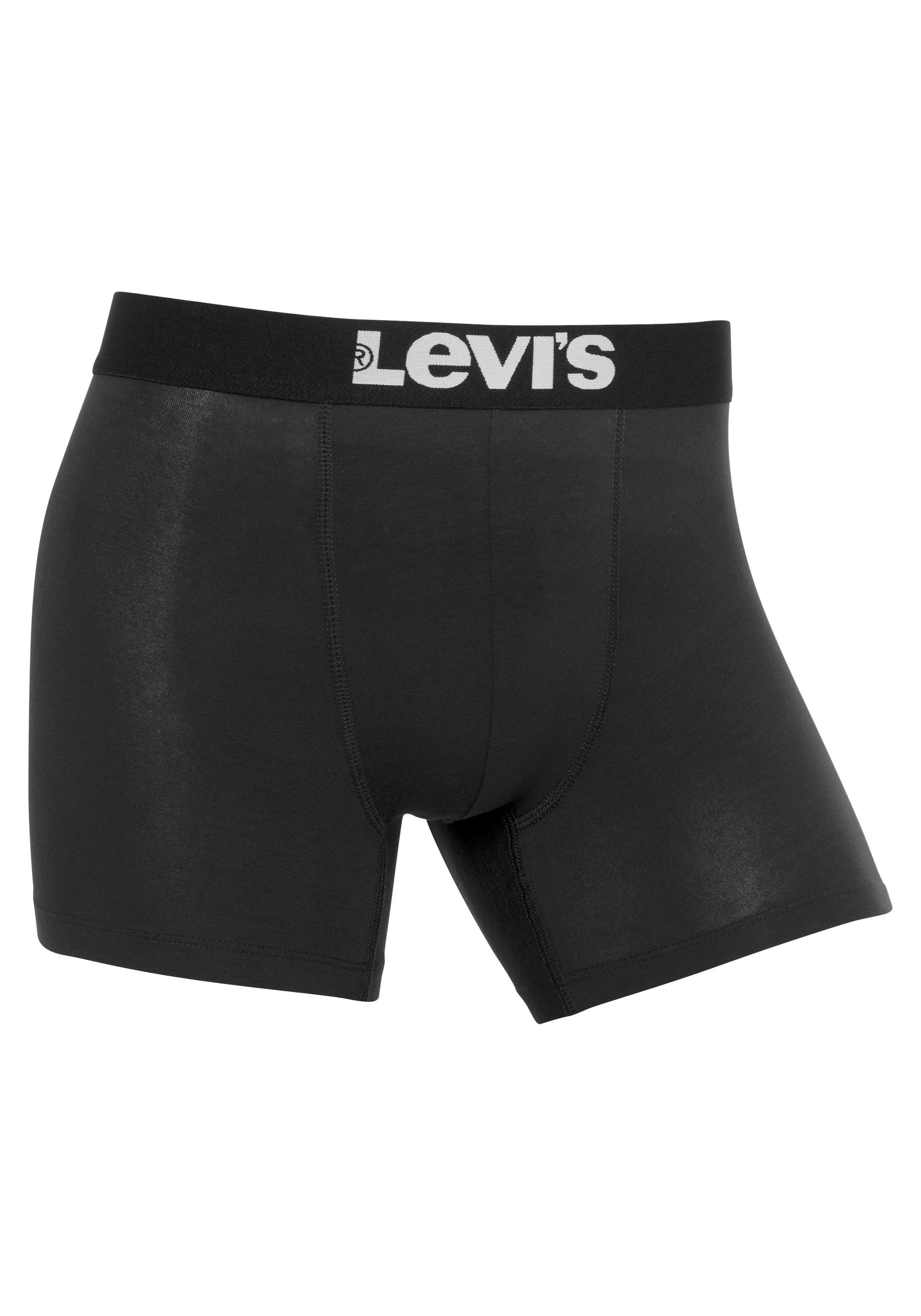 Levi's® Boxershorts »Men Solid Logo Boxer 4er Pack«, (Packung, 4er-Pack), mit breitem Logobund