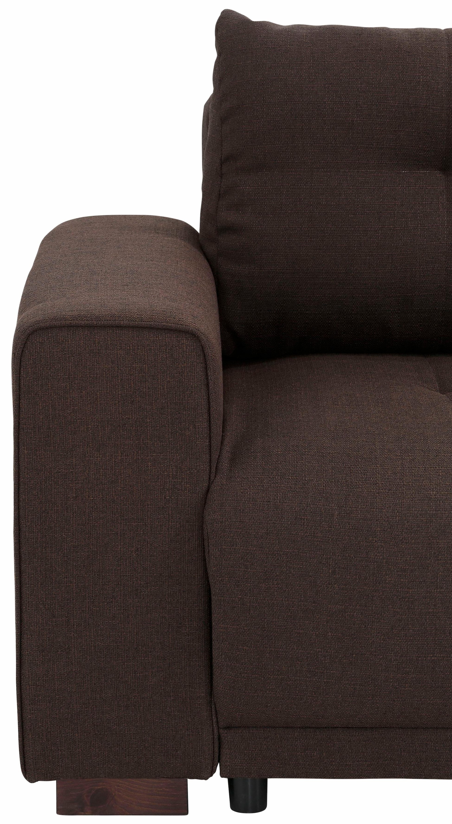 Home affaire Ecksofa »Viborg L-Form«, mit Regal in der Armlehne, wahlweise mit Bettfunktion