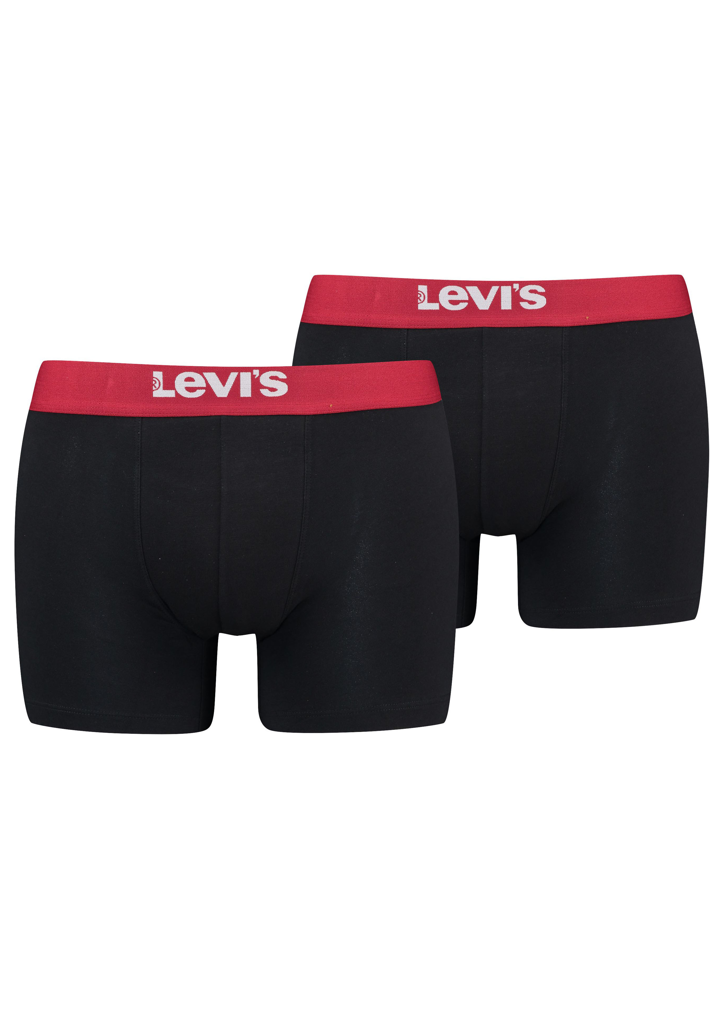 Levis Boxershorts "LEVIS MEN SLD BASC BOXER BRIEF ORG CO 2P" Packung, mit breitem Logobund