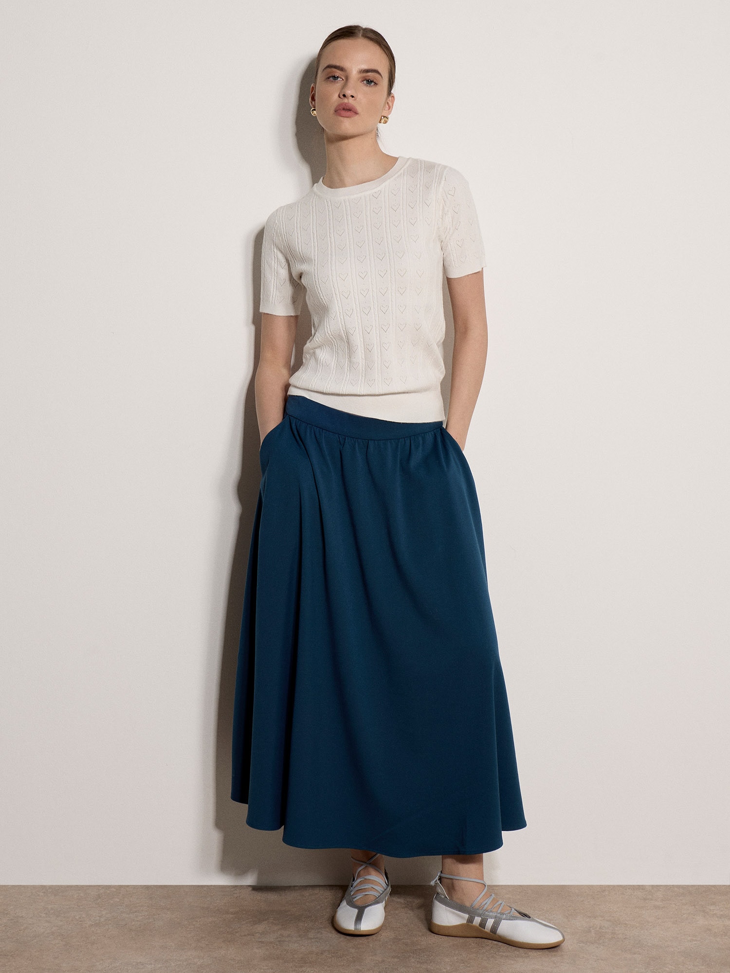 Apricot T-Shirt "Pointelle-Herzen Shirt" 1 Stk.