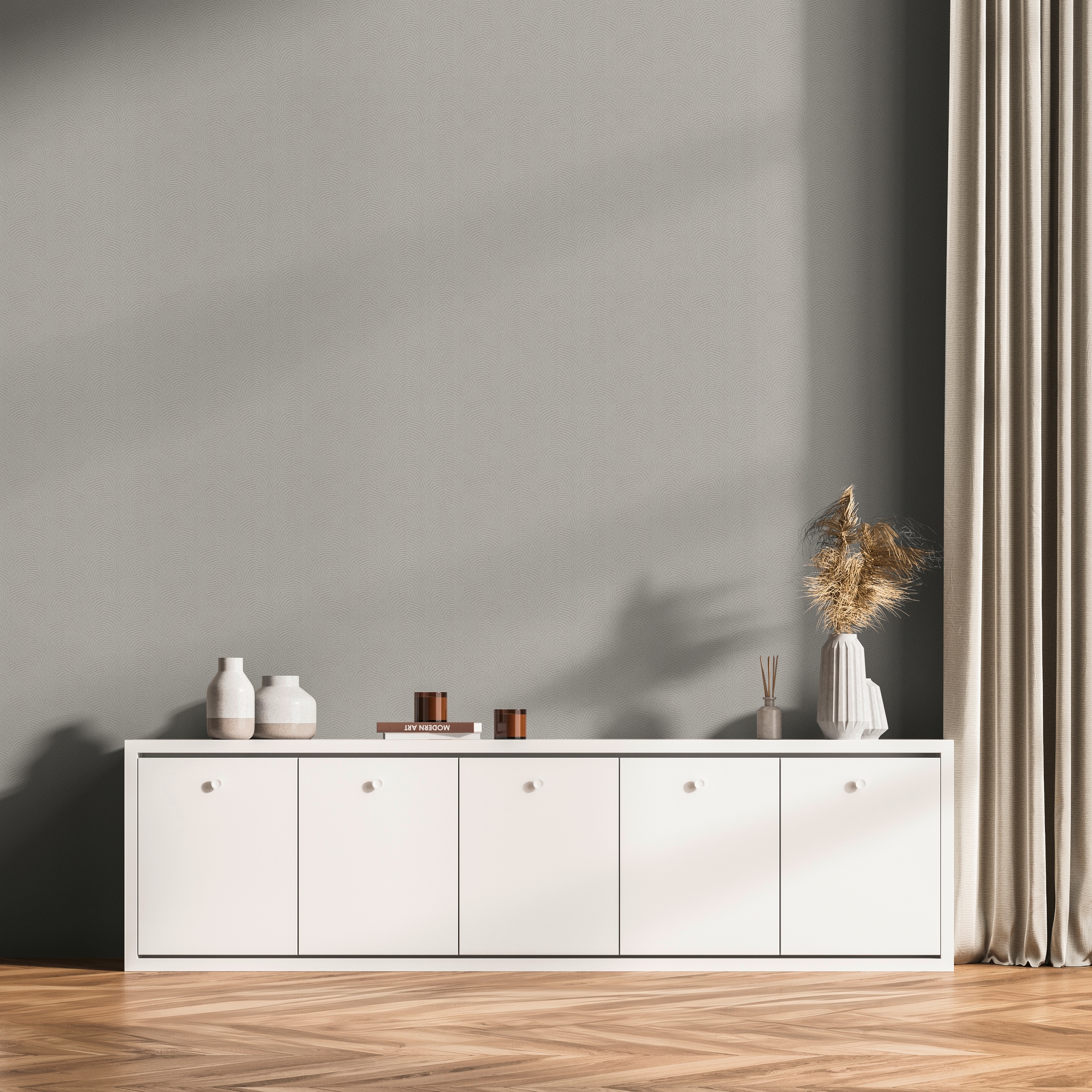 living walls Vliestapete »3D-Tapete Wellenmuster - Moderne Vliestapete« leicht glänzend strukturiert