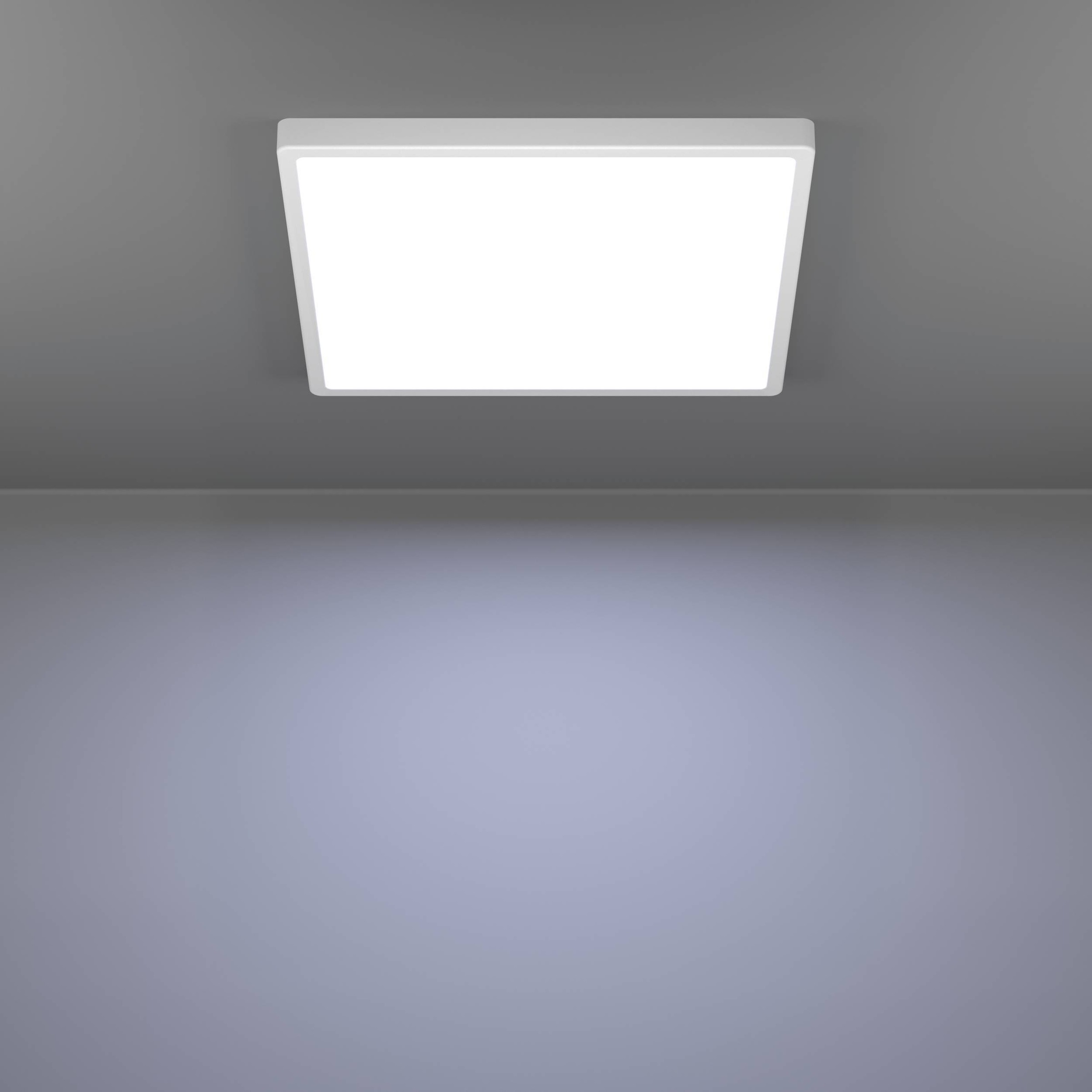 EGLO Aufbauleuchte »Fueva 6 Deckenleuchte, Aufbaulampe, Deckenbeleuchtung, Kunststoff« LED-Modul 1 Stk. Kaltweiß | Neutralweiß | Warmweiß Aufbauleuchte - L39 x B39 x H2,5 cm - weiß - 17,5W inkl.