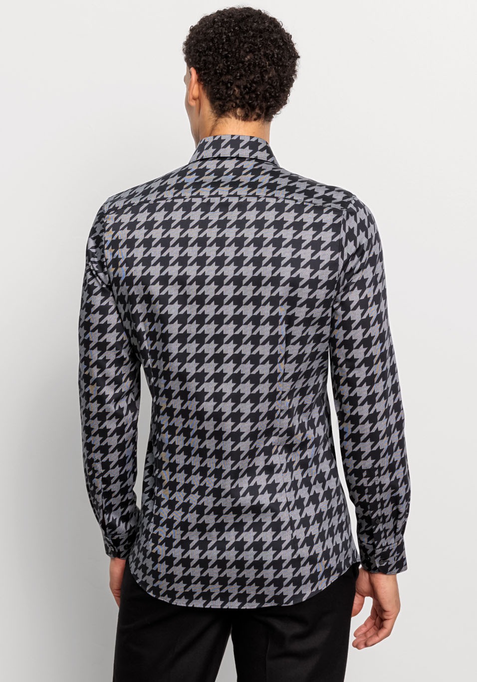 OLYMP Businesshemd »Level Five body fit« mit  großem Hahnentrittdessin, Langarm