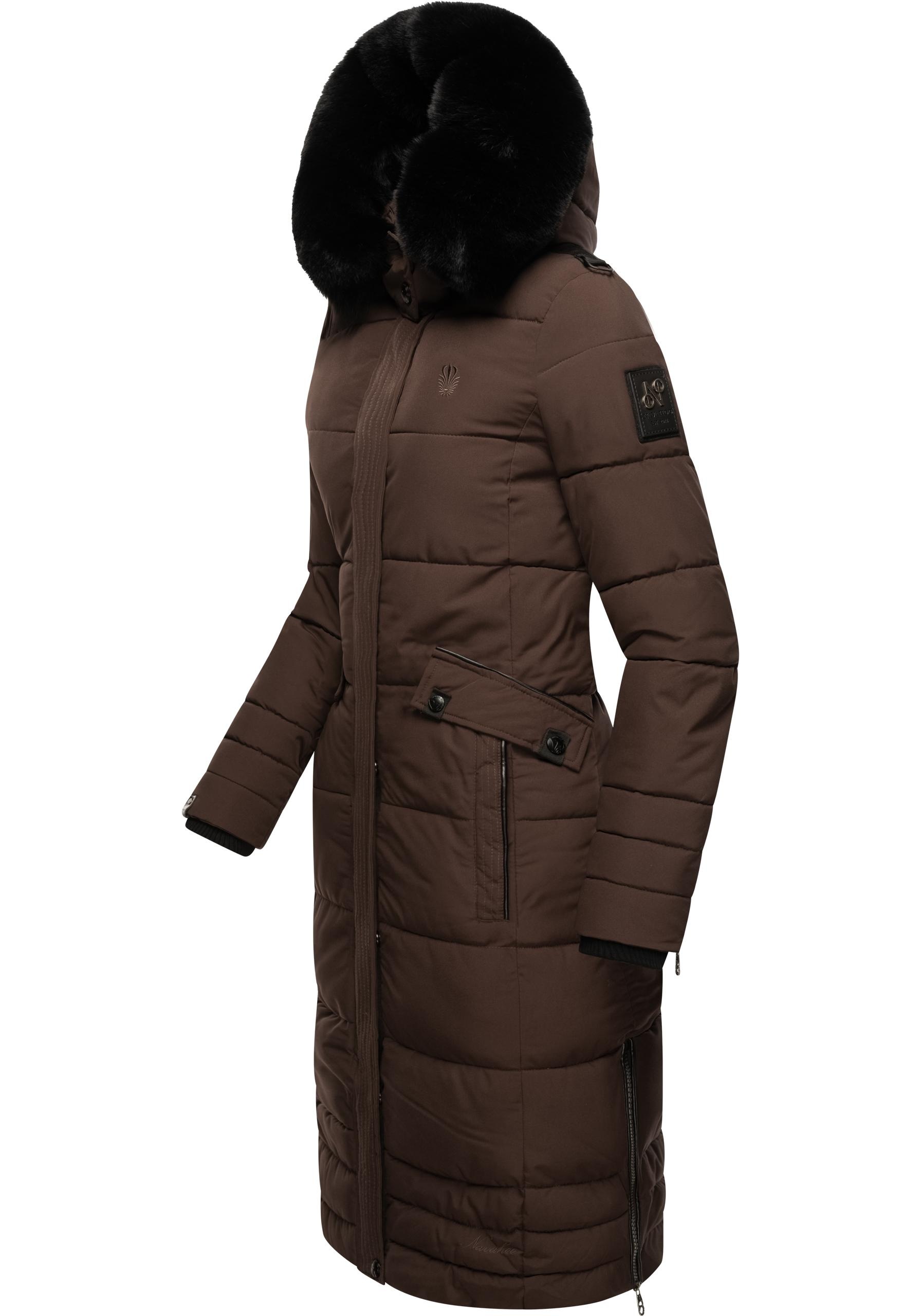 Navahoo Wintermantel "Fahmiyaa", Edler Steppmantel mit weicher Kunstfellkap günstig online kaufen