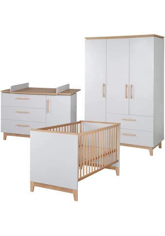 Babyzimmer-Komplettset »Caro«, (Set, 3 St., Kinderbett, Schrank, Wickelkommode)