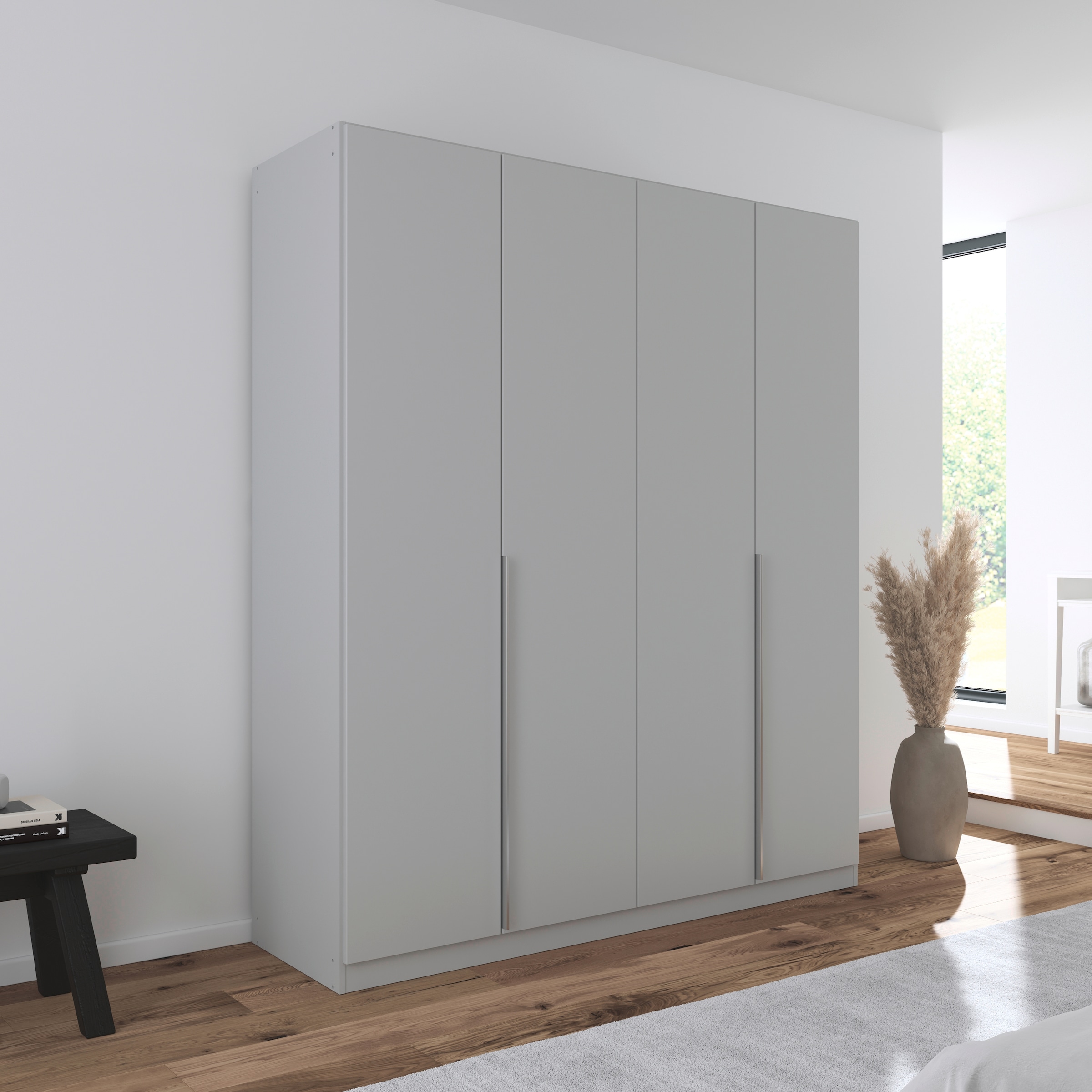 rauch Drehtürenschrank »Kleiderschrank Schrank Garderobe AGORDO TOPSELLER Schlafzimmer«, (in zwei Griff-Farben mit Dekor- oder Hochglanzfront), durchdachte Innenausstattung, in 6 Breiten und 2 Höhen MADE IN GERMANY