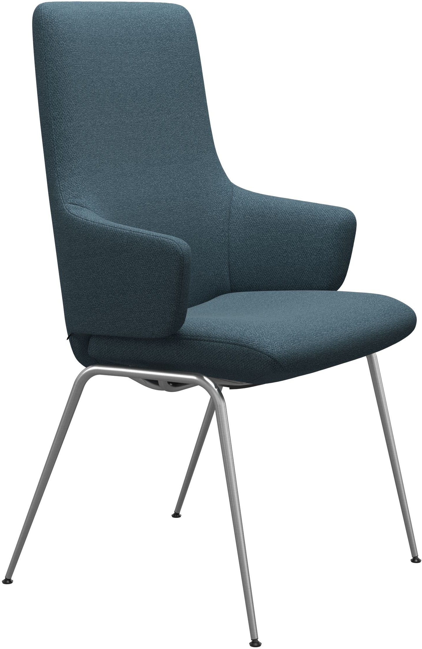 Stressless® Polsterstuhl »Laurel«, ROHLEDER Stoff Q2 FARON, High Back mit Armlehne, Größe L, mit Beinen aus Stahl in Chrom