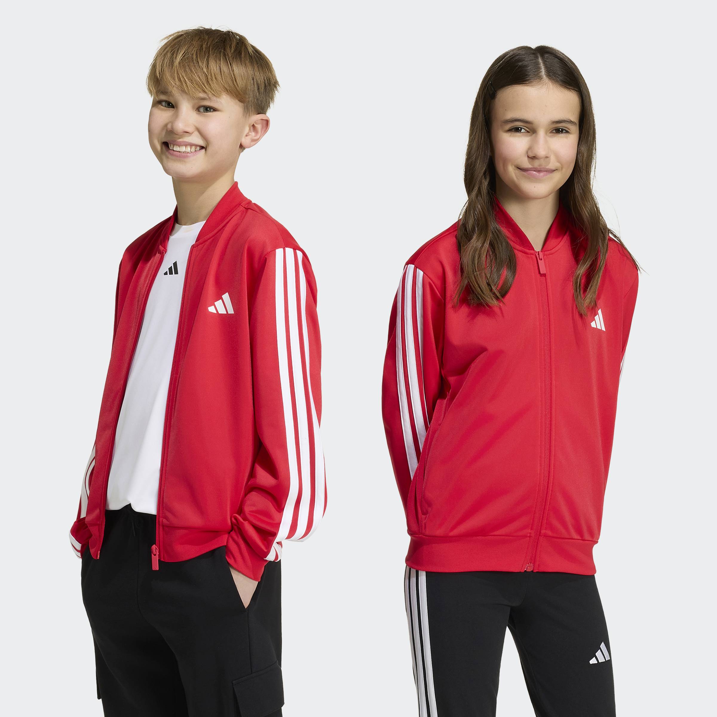 adidas Sportswear Outdoorjacke "J 3S FZ TR TT" für Kinder, mit Reißverschluss, aus Polyester