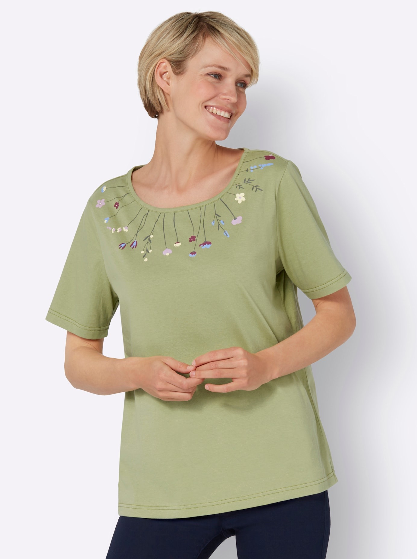 Classic Basics Kurzarmshirt "Rundhals-Shirt" 1 Stk. tlg. günstig online kaufen