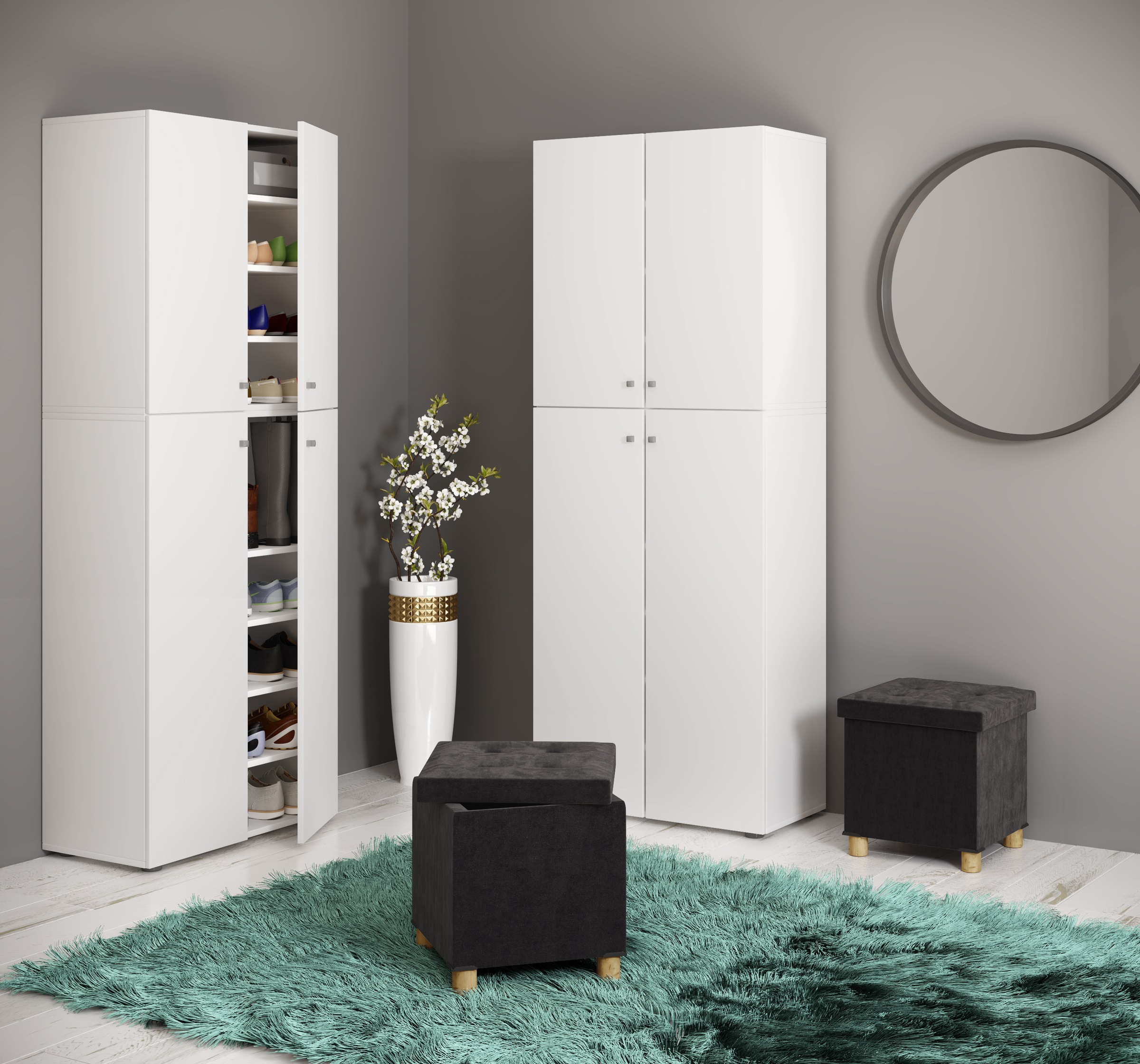 VCM Sitztruhe »Stoff Sitztruhe Sitzbank Truhe Sitzhocker Sizos M« 1 Stk. tlg.