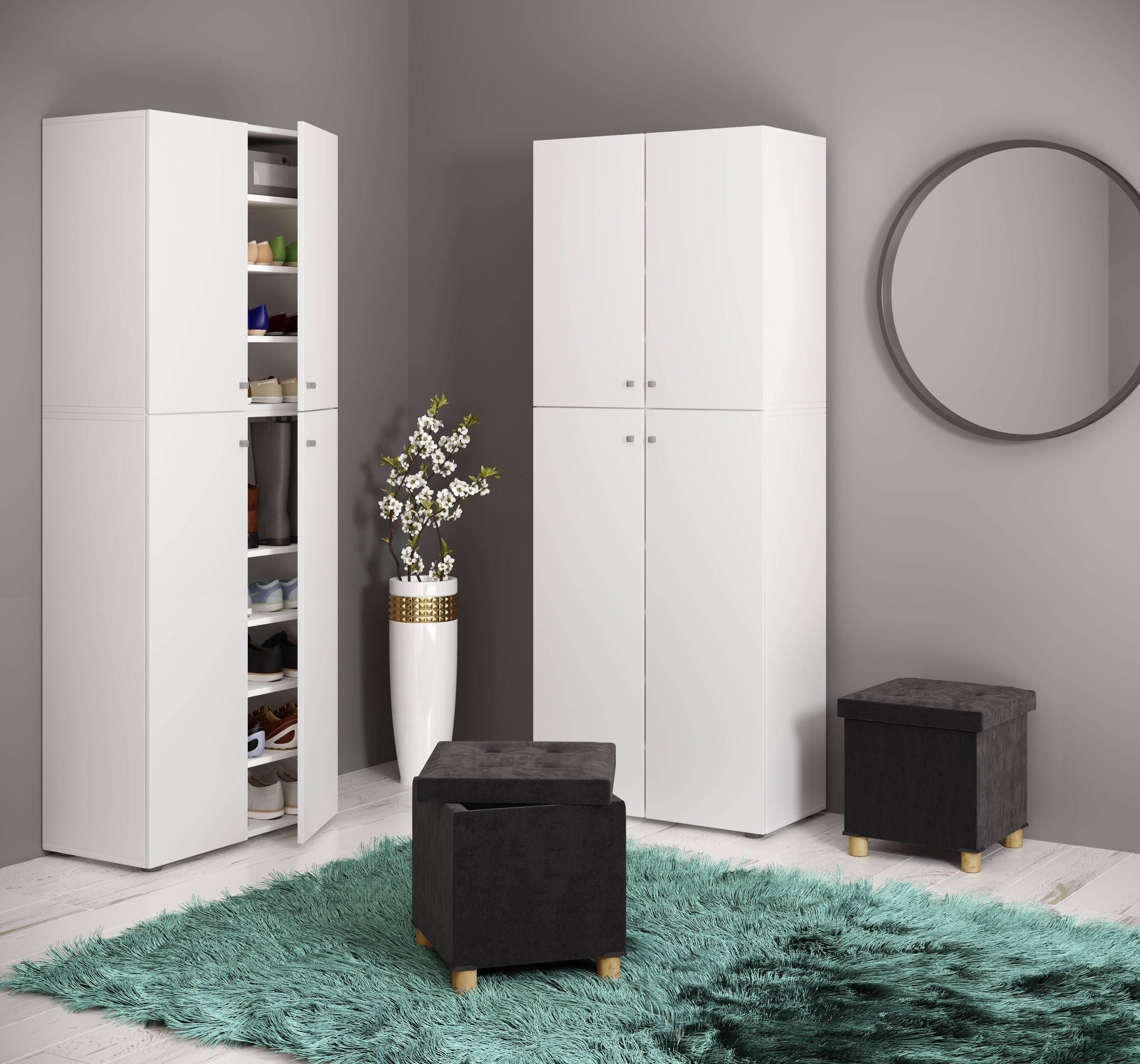 Thumbnail - VCM Sitztruhe "Stoff Sitztruhe Sitzbank Truhe Sitzhocker Sizos M" 1 Stk. tlg.