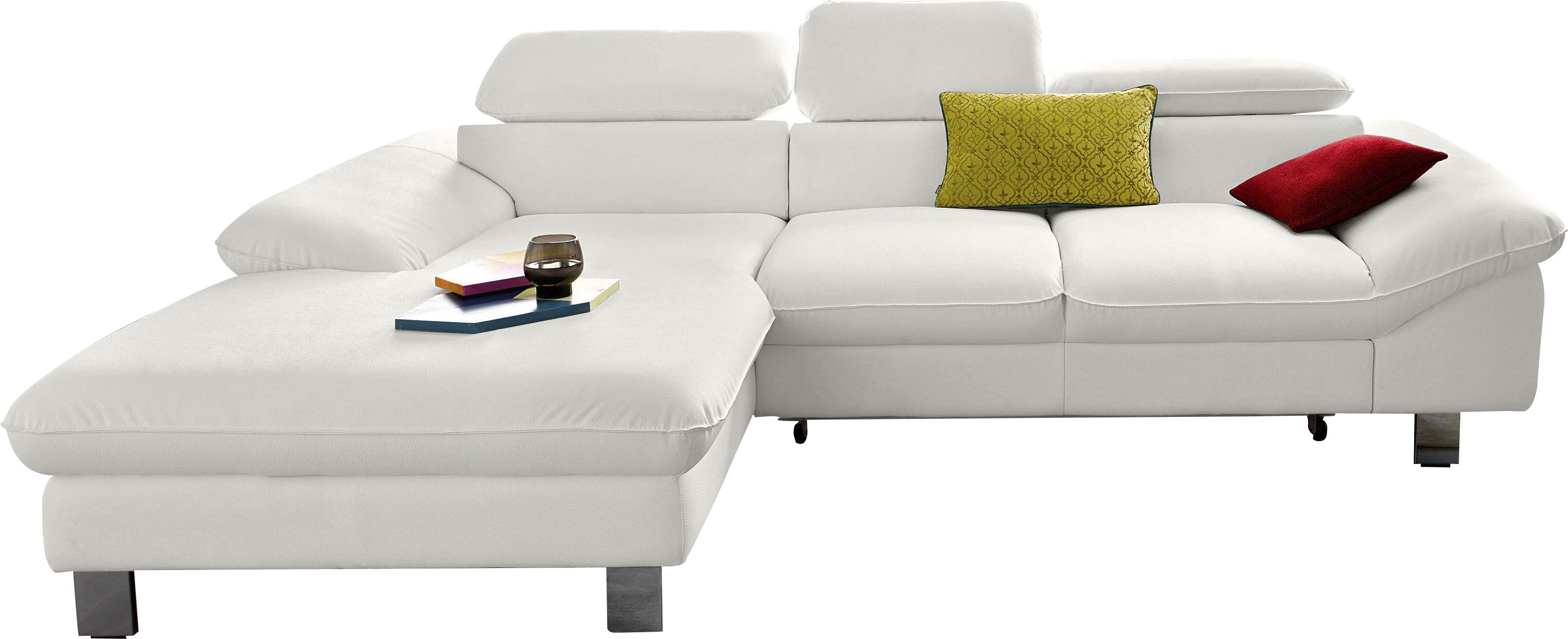 COTTA Ecksofa "Driver L-Form, B:268 cm, moderne Couch mit Wellenunterfederung" Kopfteilverstellung, optional Schlaffunktion & Bettkasten