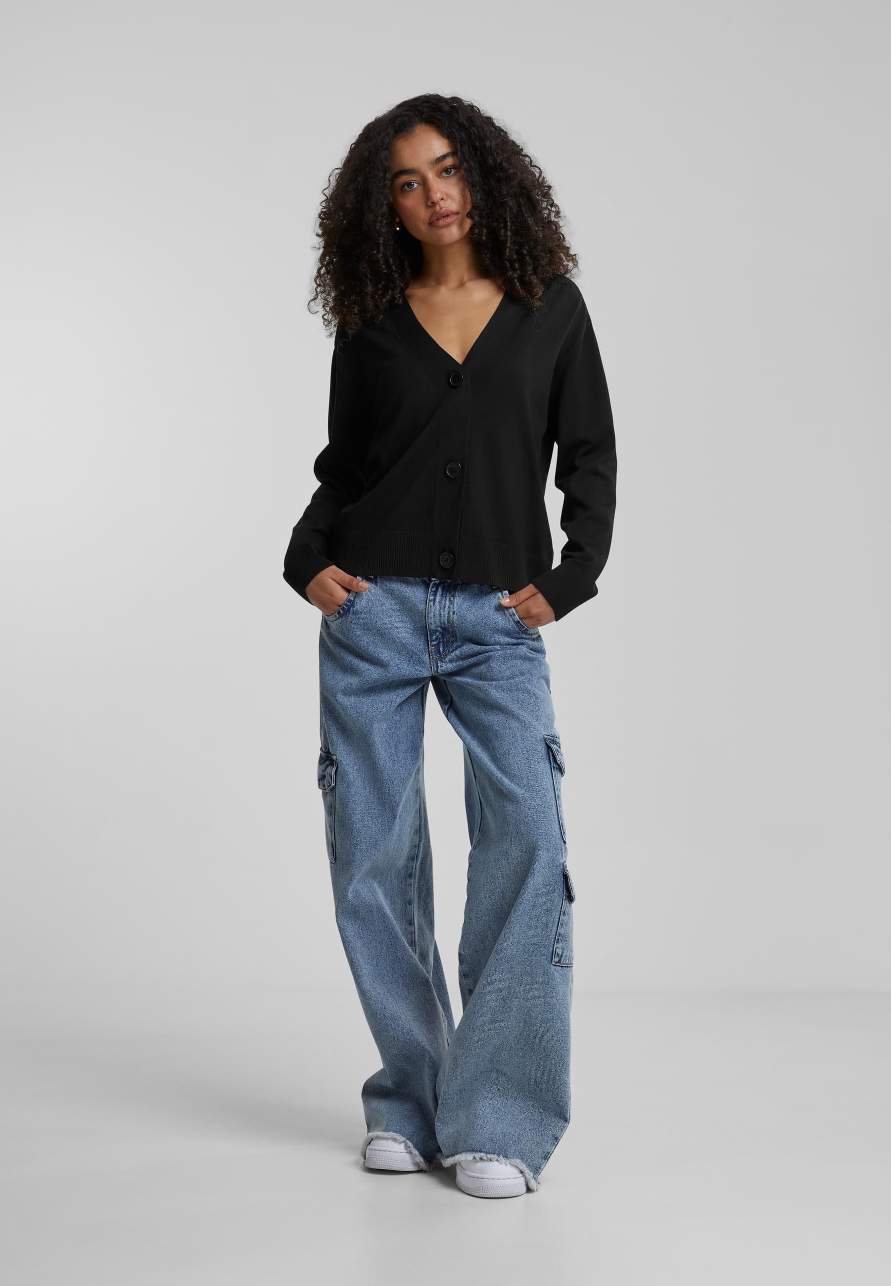 URBAN CLASSICS Strickjacke »Urban Classics Damen Ladies Knitted Cardigan«