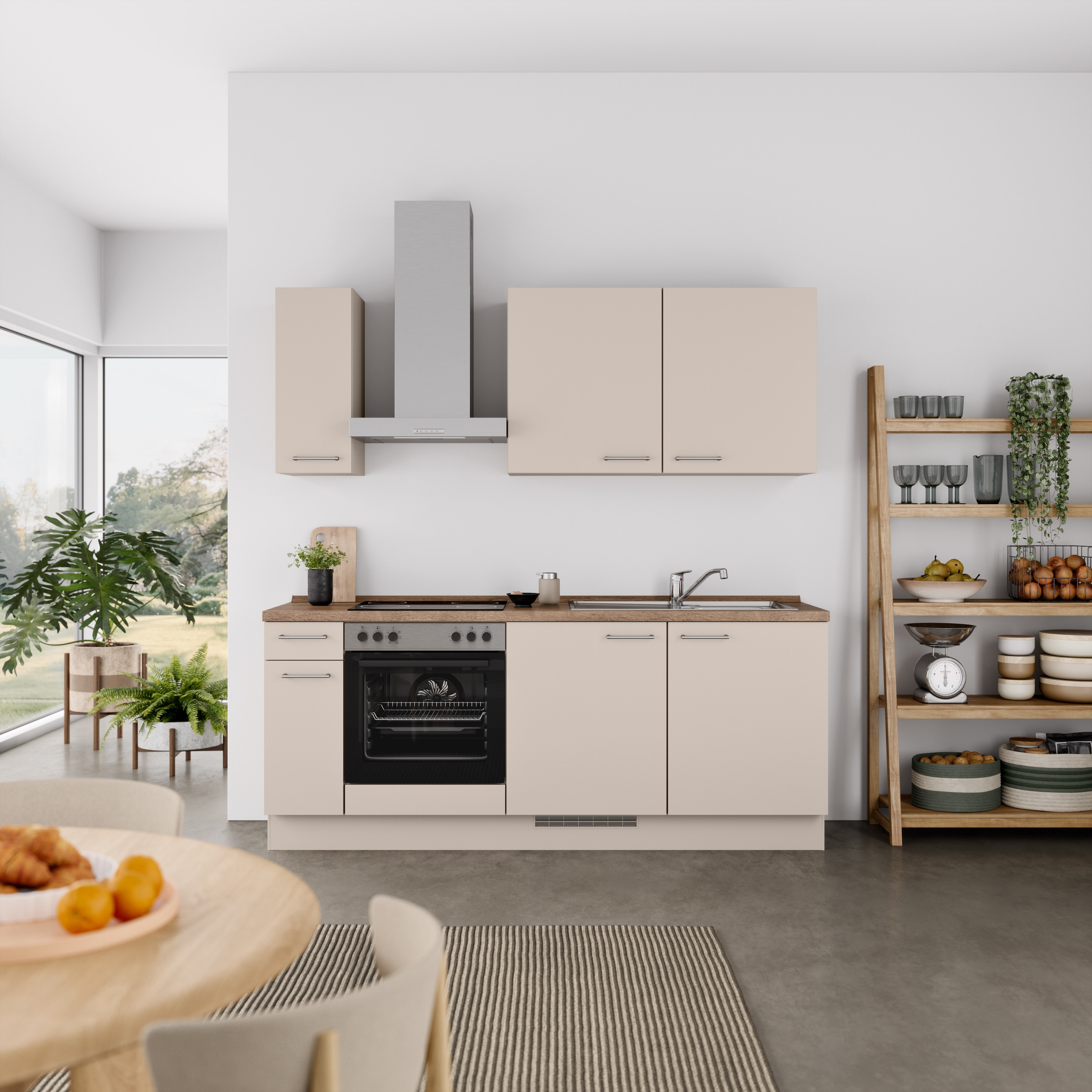 nobilia Küchenzeile ""Laser I", Ausrichtung wählbar, Breite 210 cm" vormont günstig online kaufen