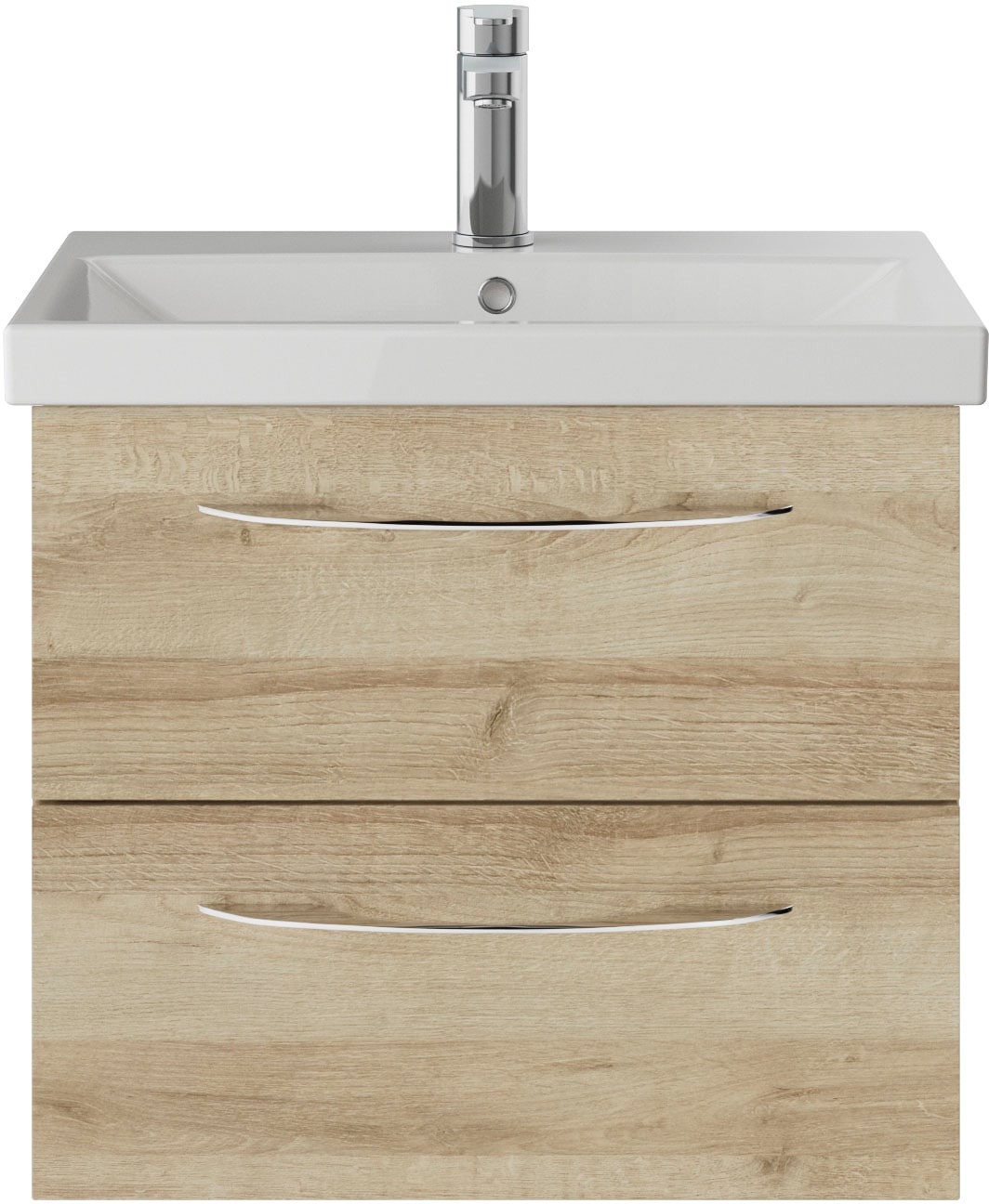 Saphir Badmöbel-Set »Serie 4035 2-teilig, Keramikwaschtisch mit LED-Spiegelschrank«, (Set), 60 cm breit, inkl. Türdämpfer, 2 Schubladen, 2 Türen, 2 Einlegeböden