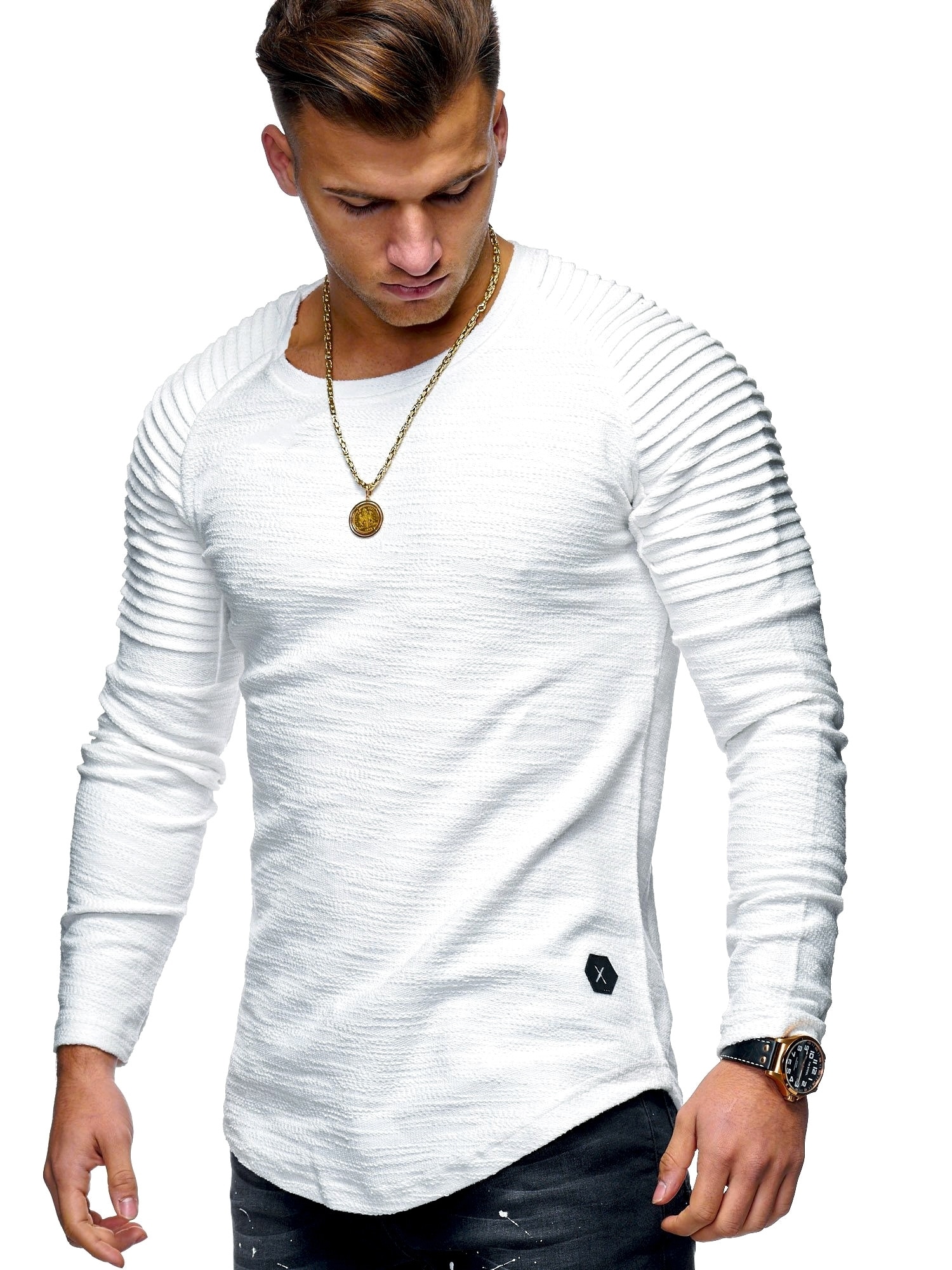 behype Sweatshirt "LUSIEN", mit angesagter Biker-Steppung günstig online kaufen