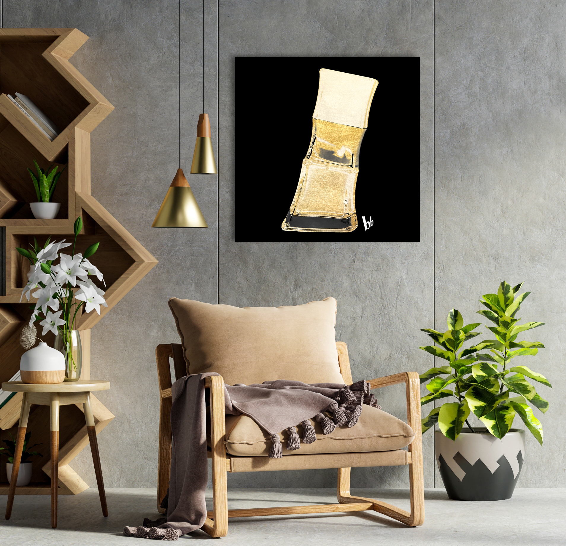 Bruno Banani Acrylglasbild "Flakon Parfum Bruno Banani - Acrylbilder mit Bl günstig online kaufen