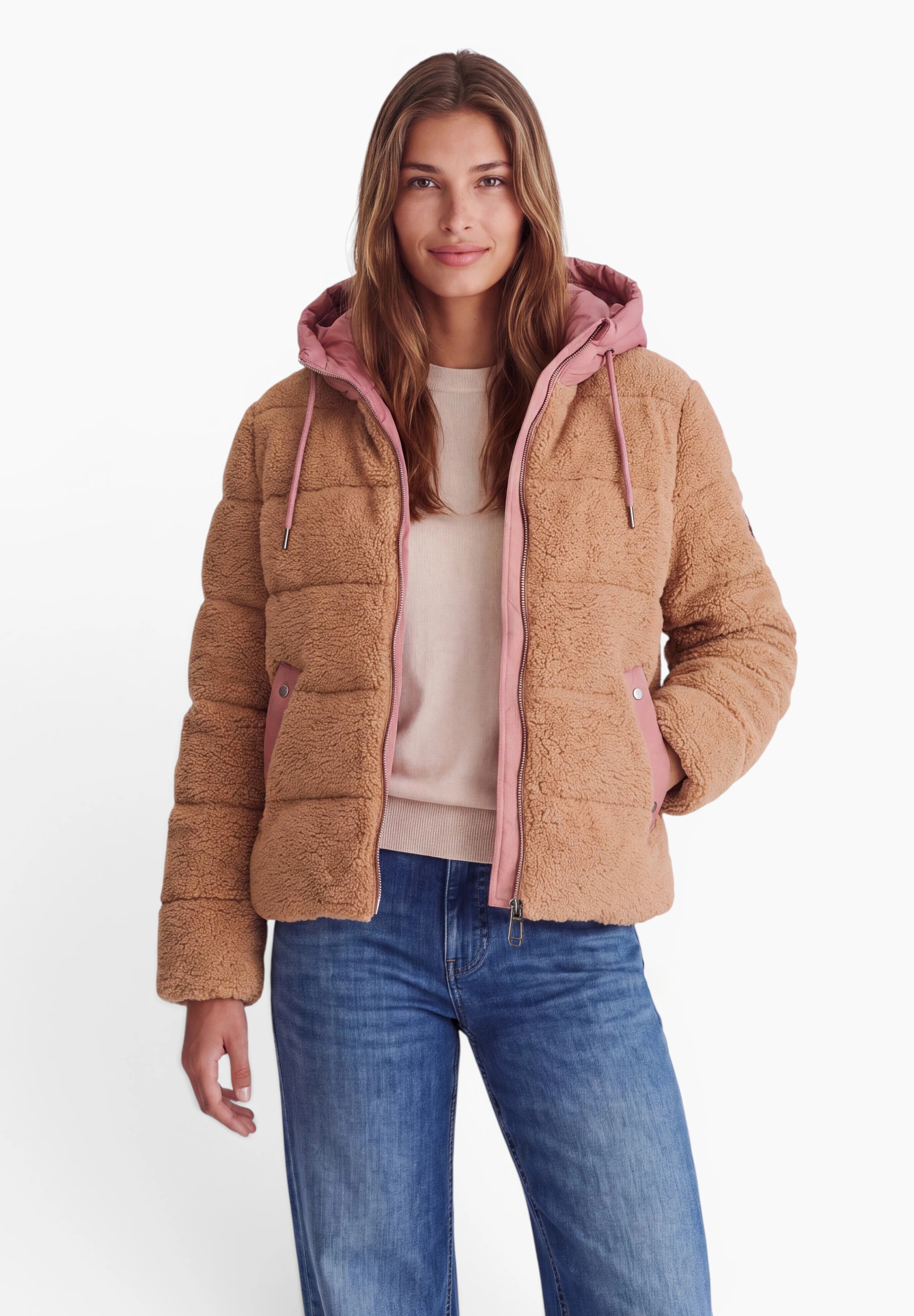 Cecil Kurzjacke mit Kapuze mit moderner Steppung