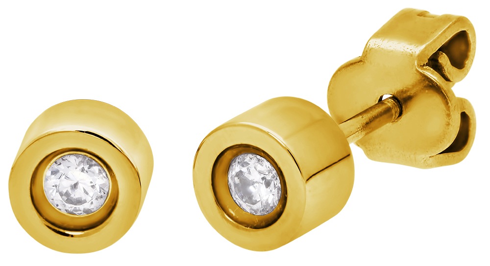 TITANIA Paar Ohrstecker »Titanohrstecker« mit Zirkonia