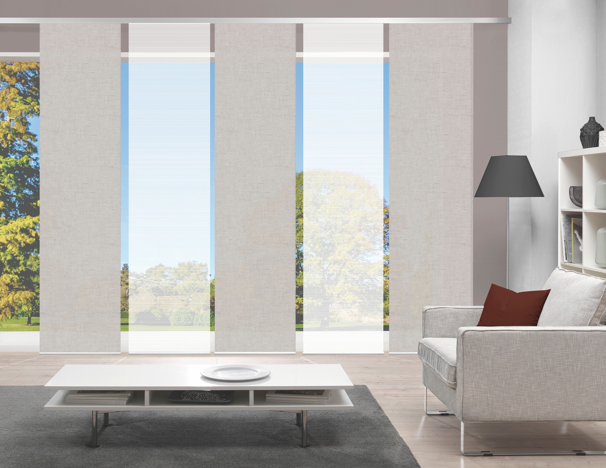 Vision S Schiebegardine "PIVE 5er SET" Paneelwagen 5 Stk. tlg. Schiebevorha günstig online kaufen