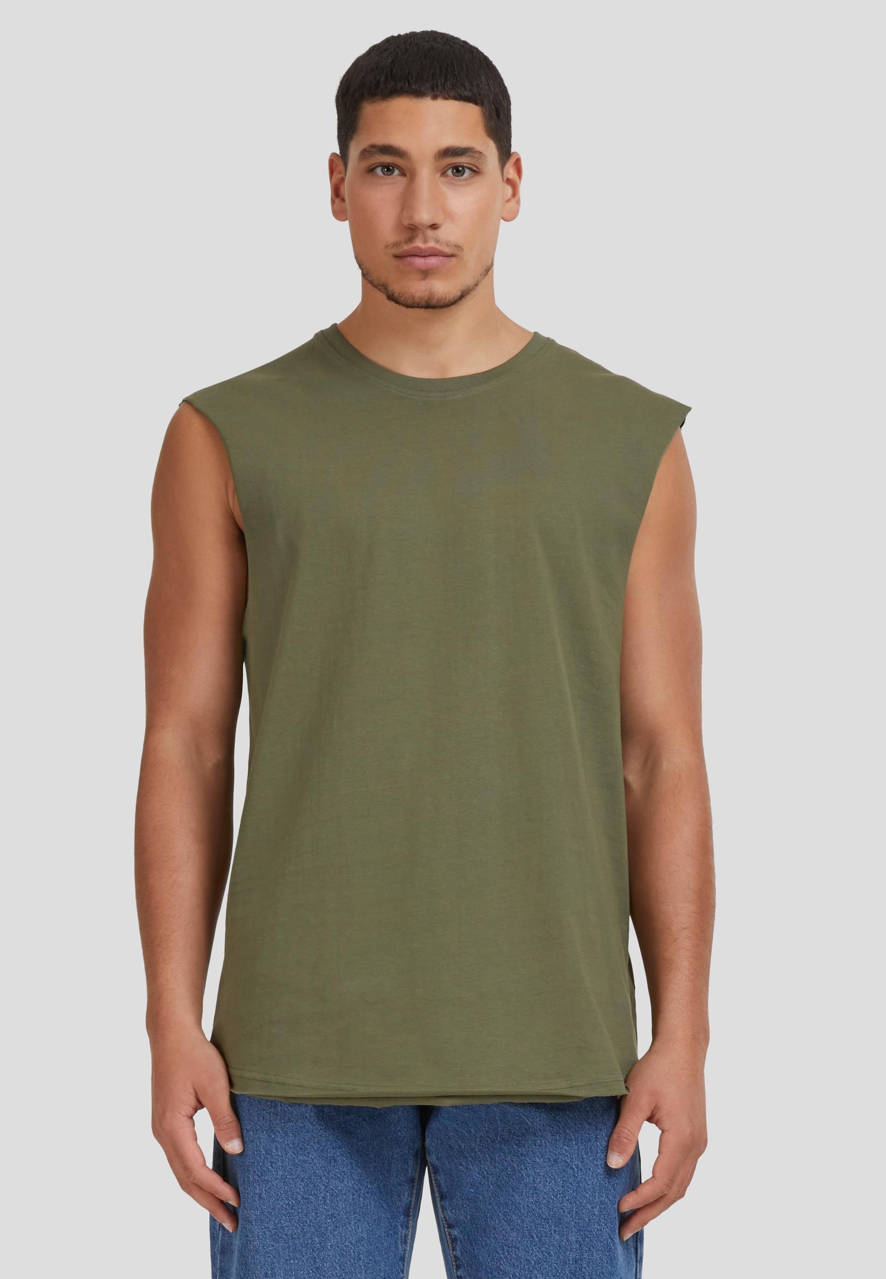 URBAN CLASSICS T-Shirt »Urban Classics Herren Open Edge Sleeveless Tee«, (1 tlg.)