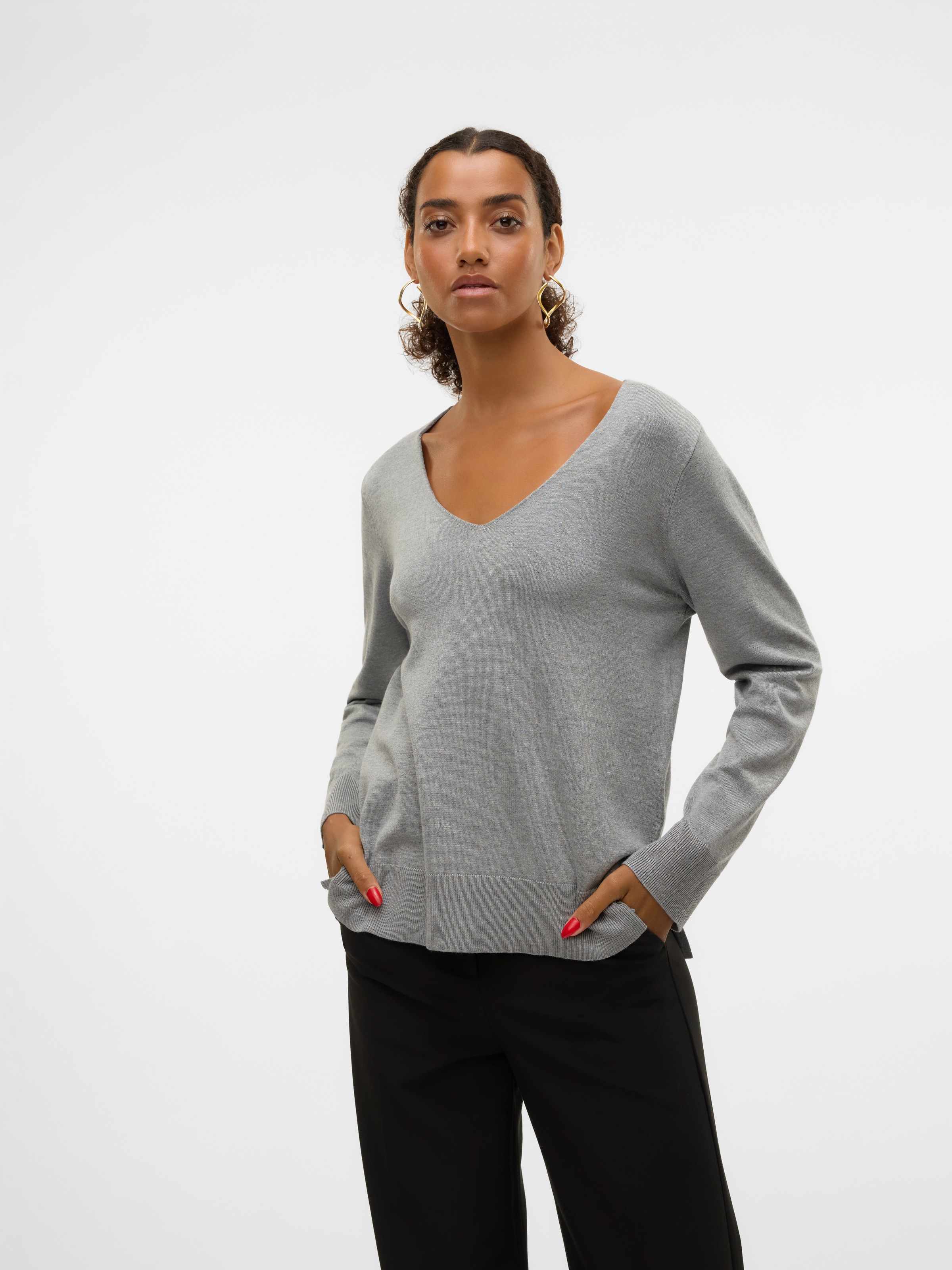 Vero Moda "VMSILJE LS V-NECK PULLOVER GA NOOS"