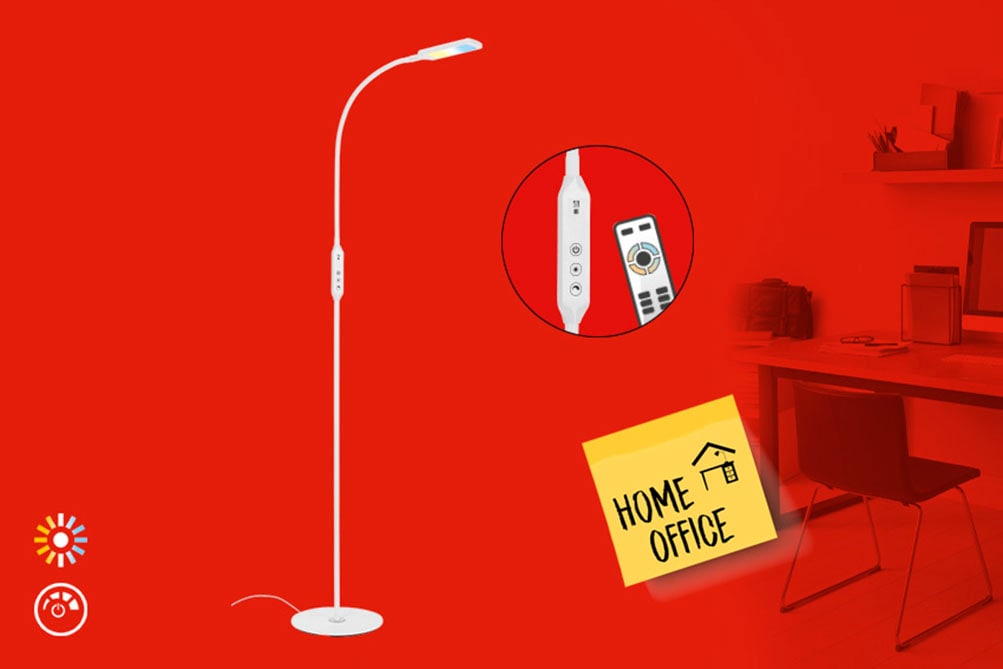 LED Schreibtischlampe "OFFICE REMOTE", weiß, BRILONER LEUCHTEN, Leuchten
