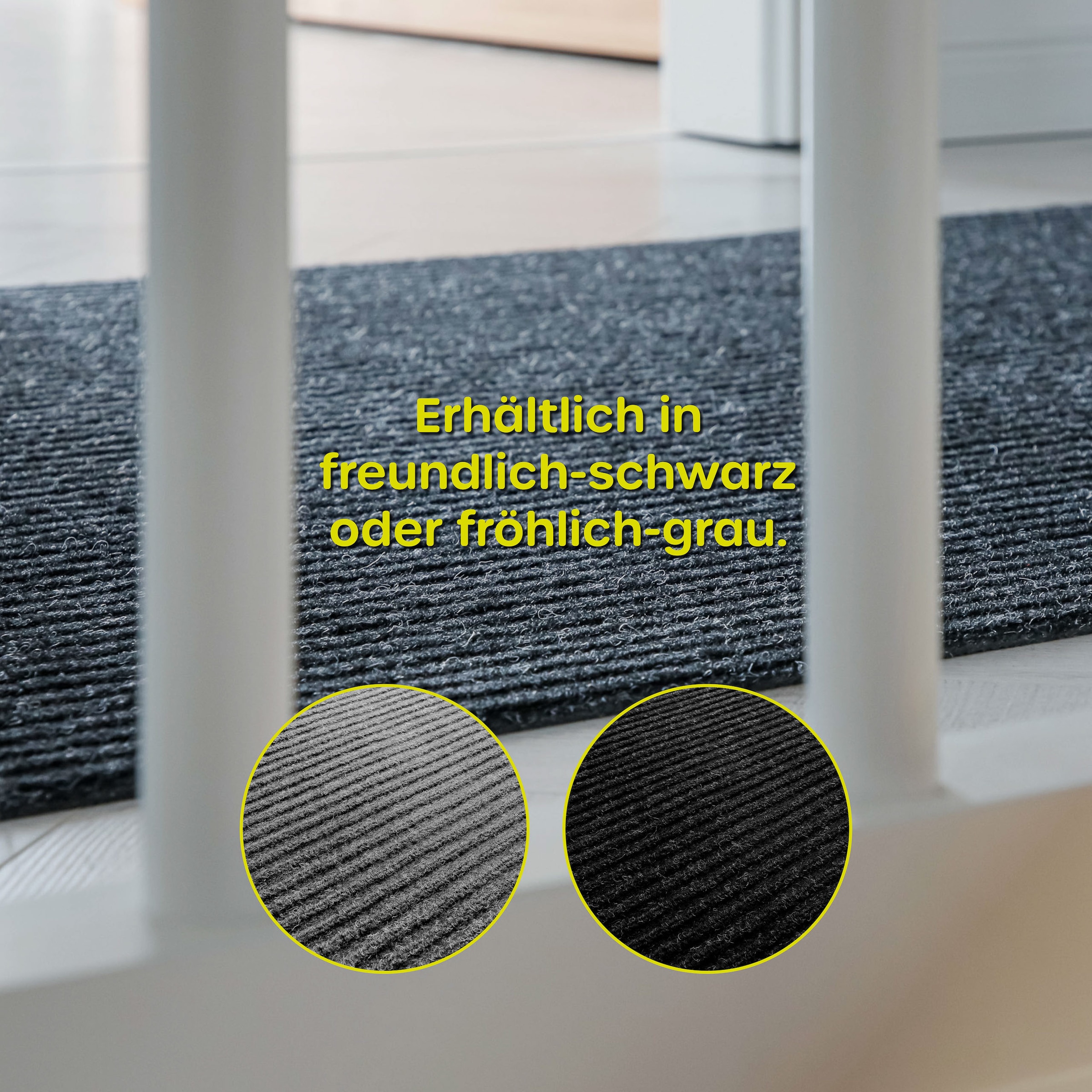 Wecon home Teppich »Buhai« rechteckig 3 mm Höhe ultraflacher Schmutzfangläufer, rutschfest, waschbar, wetterfest