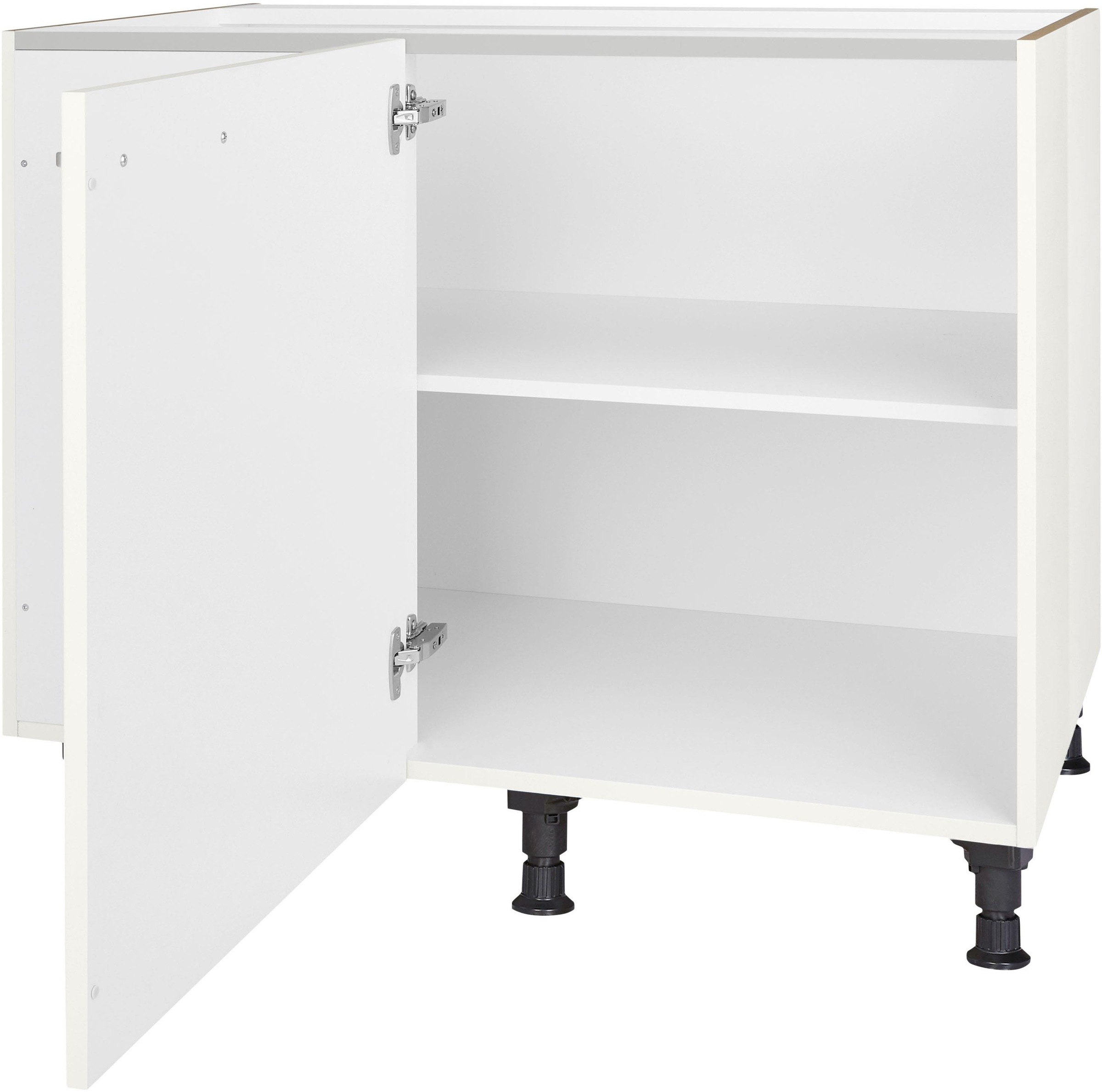 nobilia Eckunterschrank ""Flash", vormontiert" mit höhenverstellbaren Socke günstig online kaufen