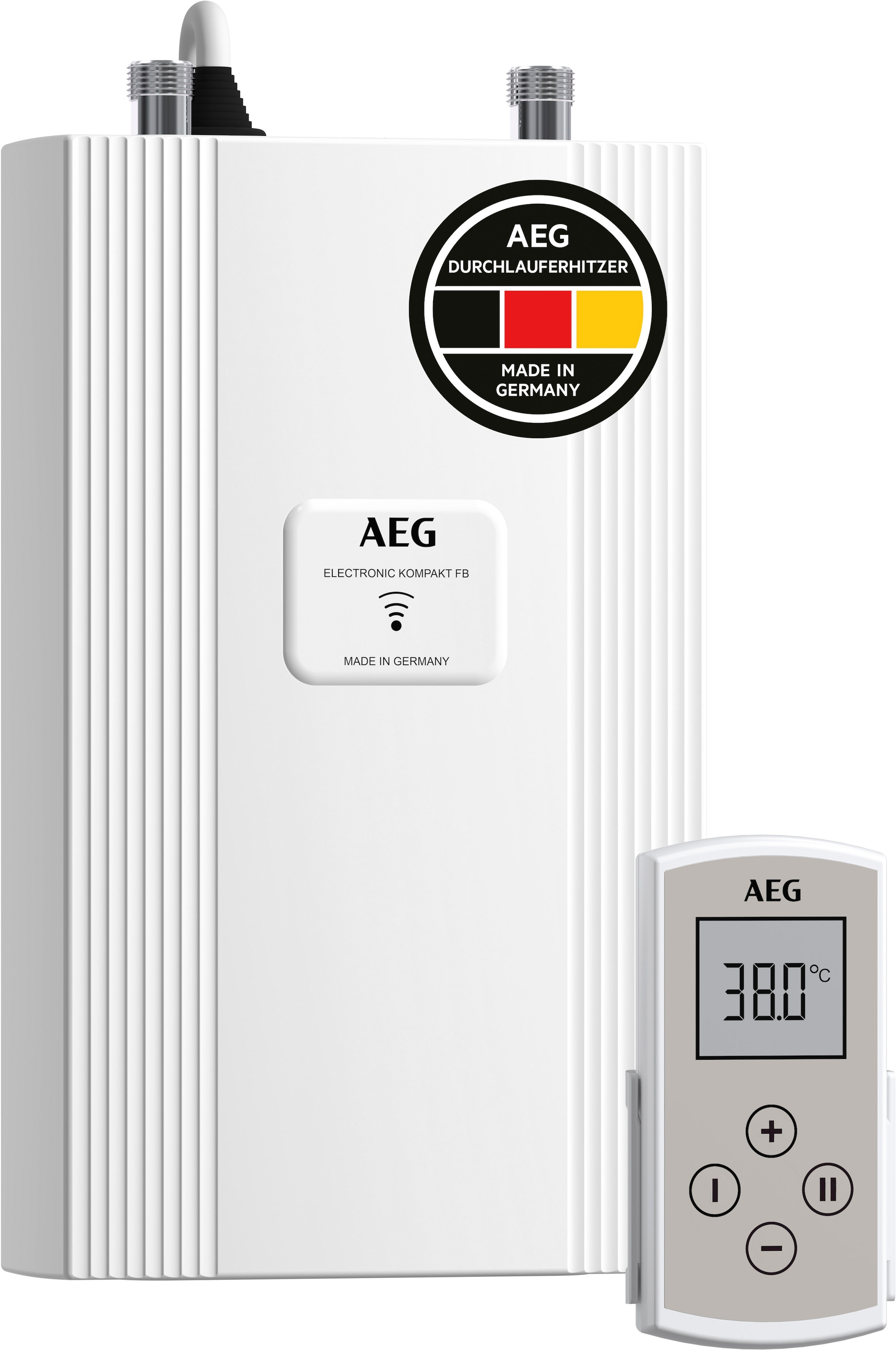 AEG Haustechnik Kompakt-Durchlauferhitzer "DDLE Kompakt FB" 11/13 kW umschaltbar, Fernbedienung, Untertischmontage, für die Küche