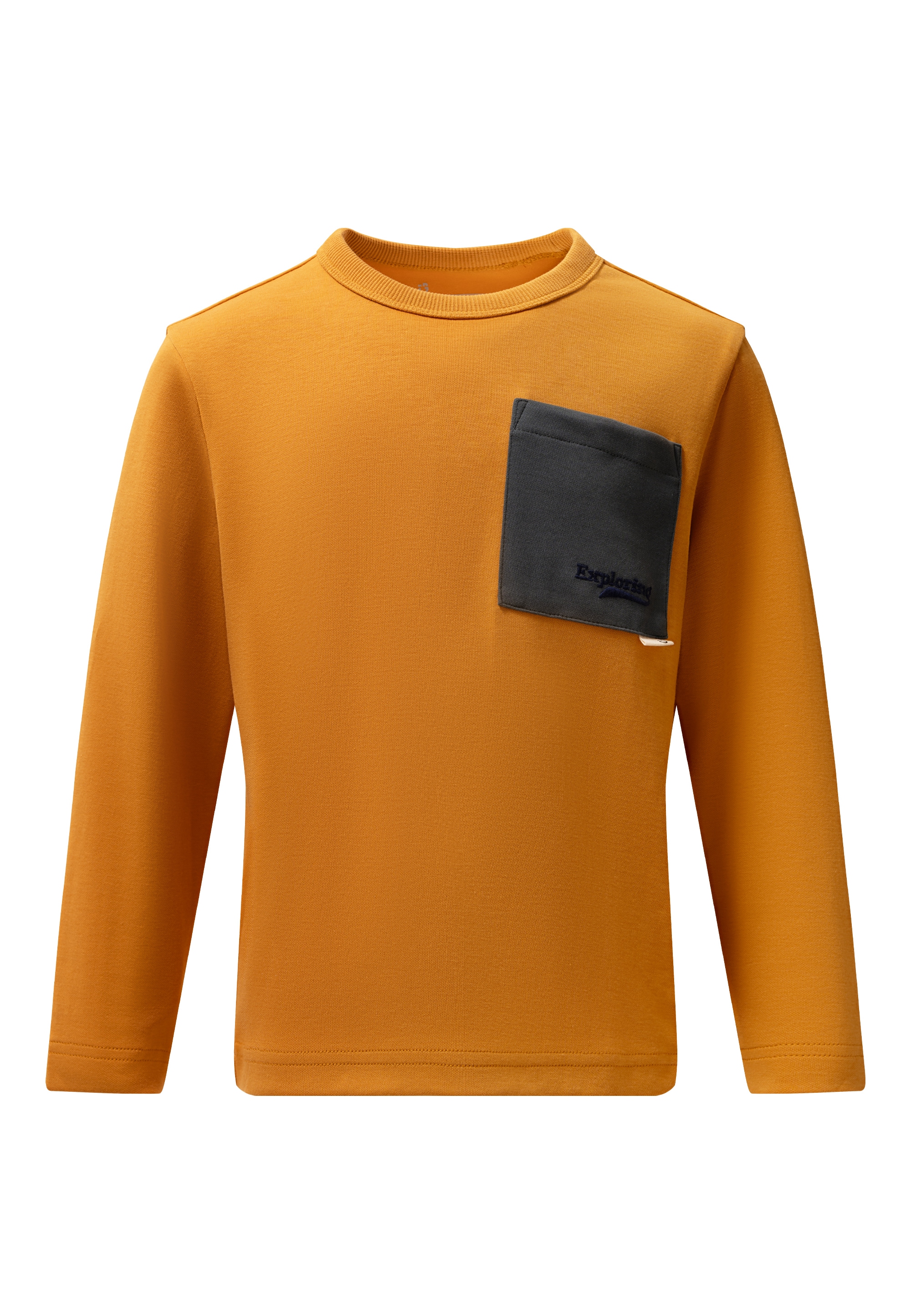BAUR | junior bestellen GIORDANO stylischer Langarmshirt, Kontrast-Tasche mit