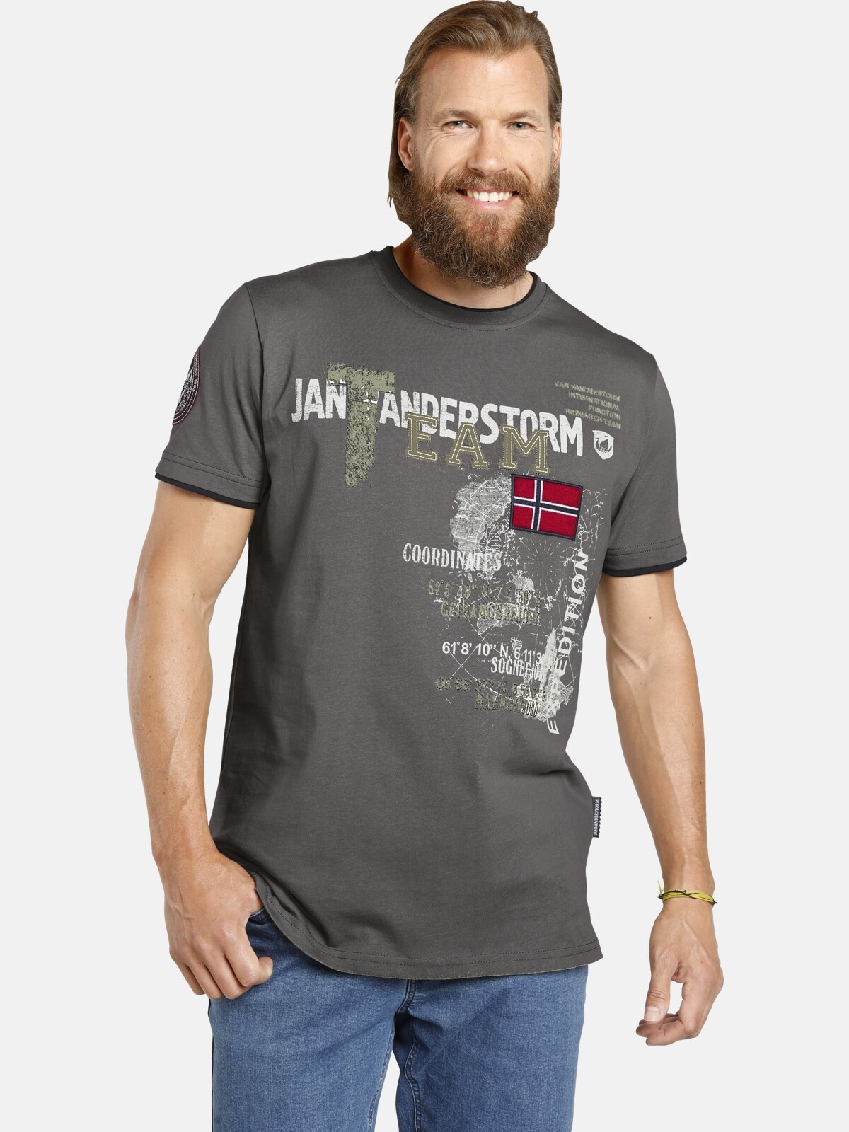 Jan Vanderstorm T-Shirt "T-Shirt SÖLVE"