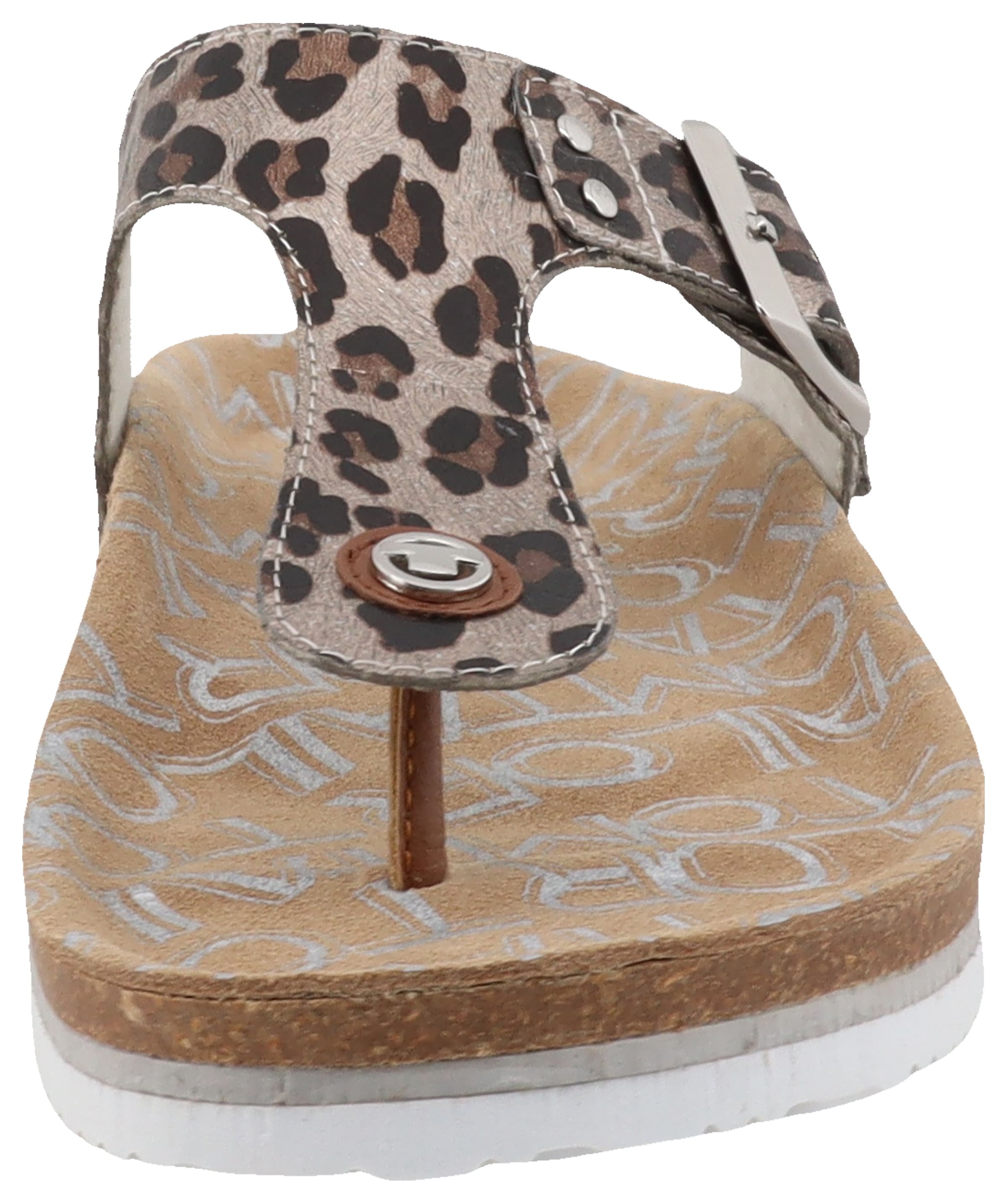 TOM TAILOR Zehentrenner, Sommerschuh, Dianette, Flats in Leo Optik