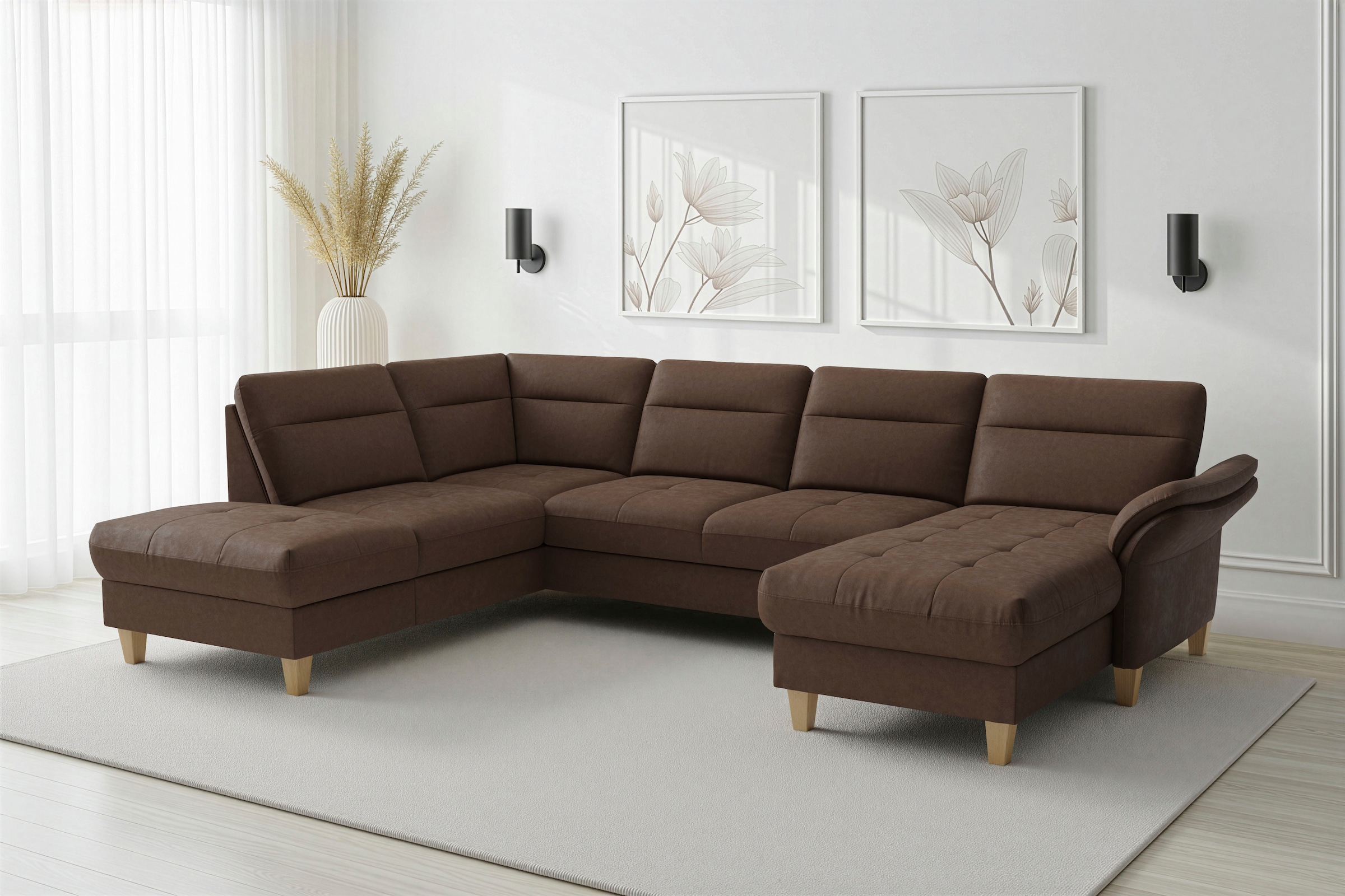 sit&more 1100000002199 "Pamela U-Form, B: 292 cm, optional Schlaffunktion & Bettkasten" mit Federkern